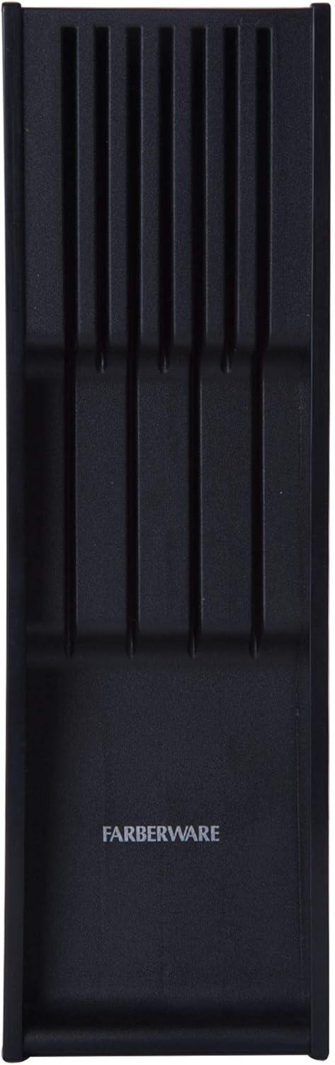 Black Plastic 7-Slot In-Drawer Knife Organizer