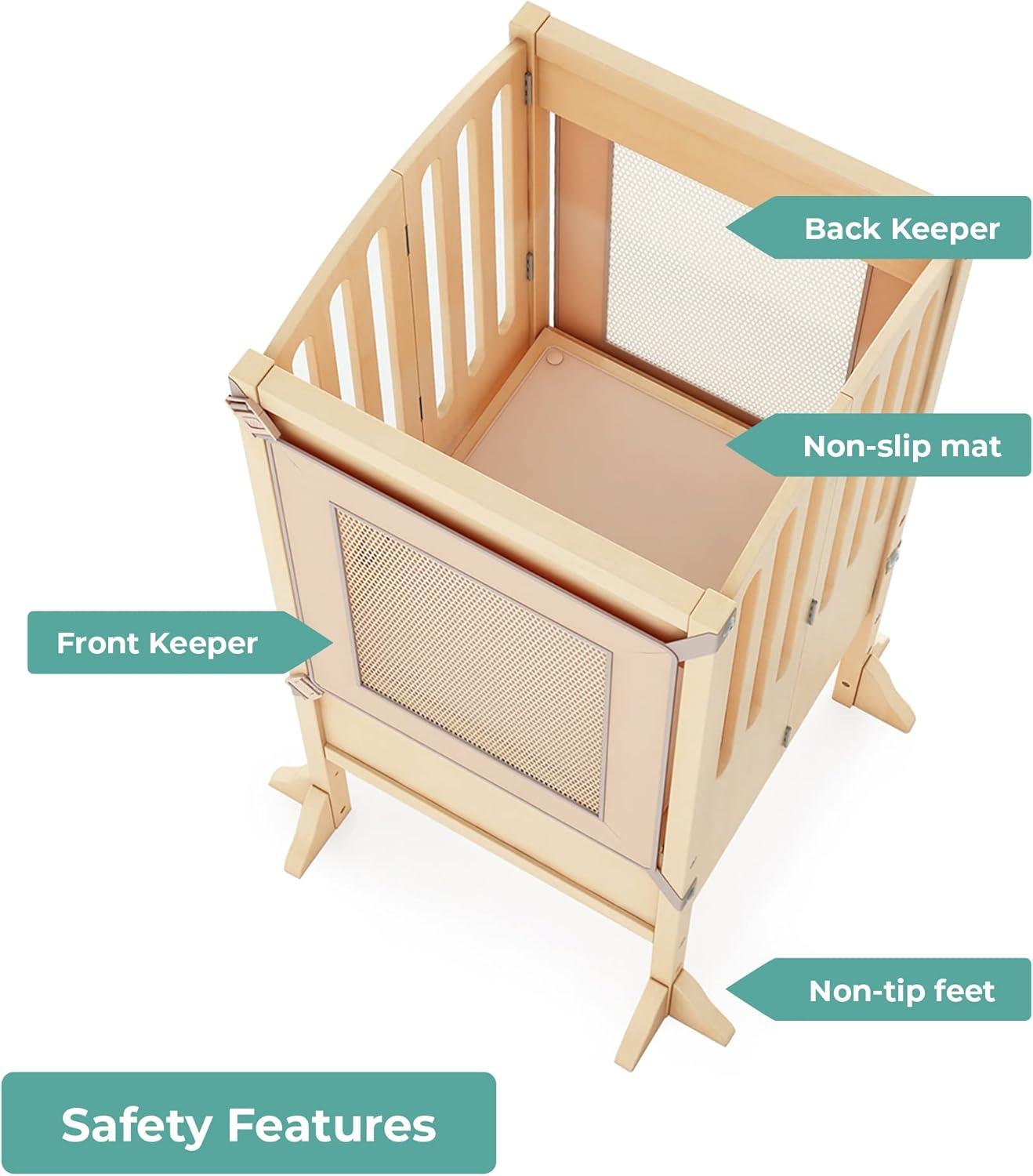 Guidecraft Contemporary Kitchen Helper Foldable Step Stool