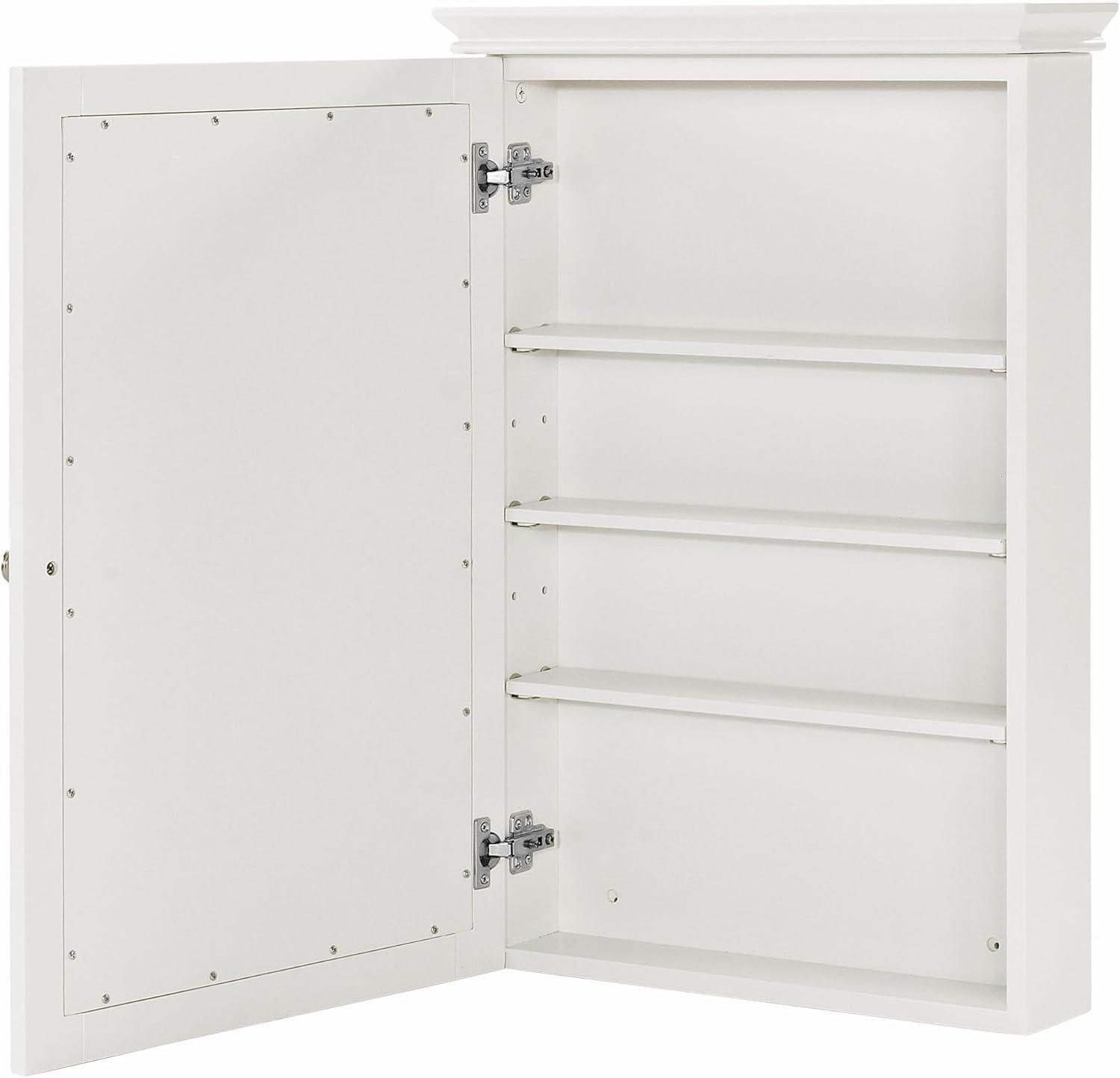 Crosley Lydia Wall Cabinet with Mirror White
