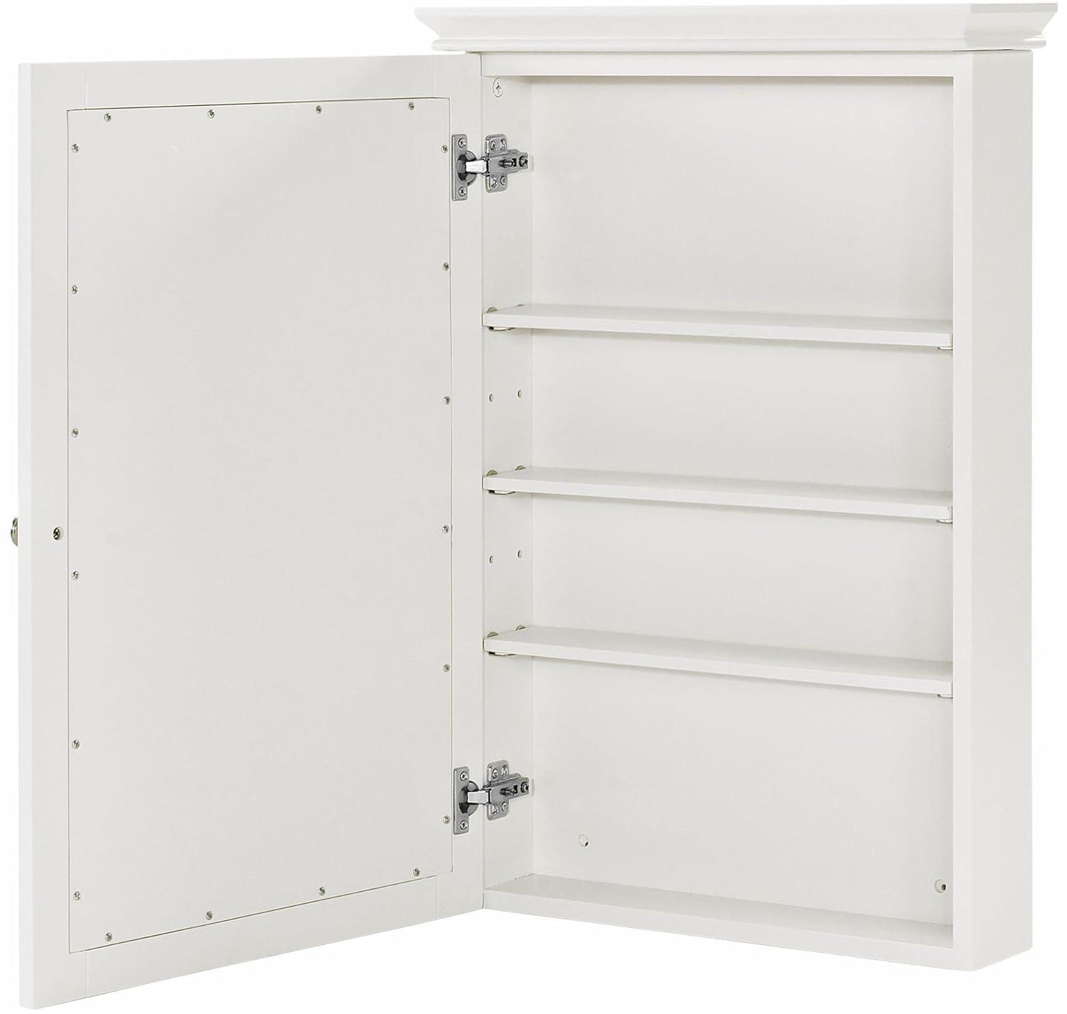 Crosley Lydia Wall Cabinet with Mirror White