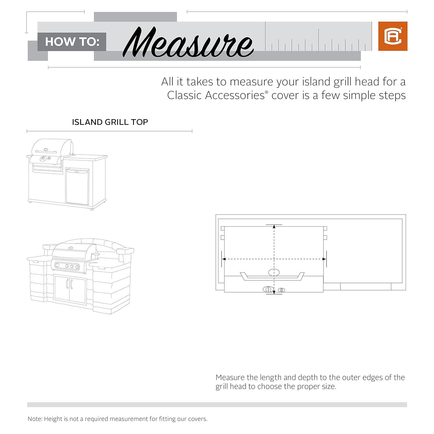 Classic Accessories Hickory 30-Inches W x 27-Inches H Hickory Built-in gas grill Cover