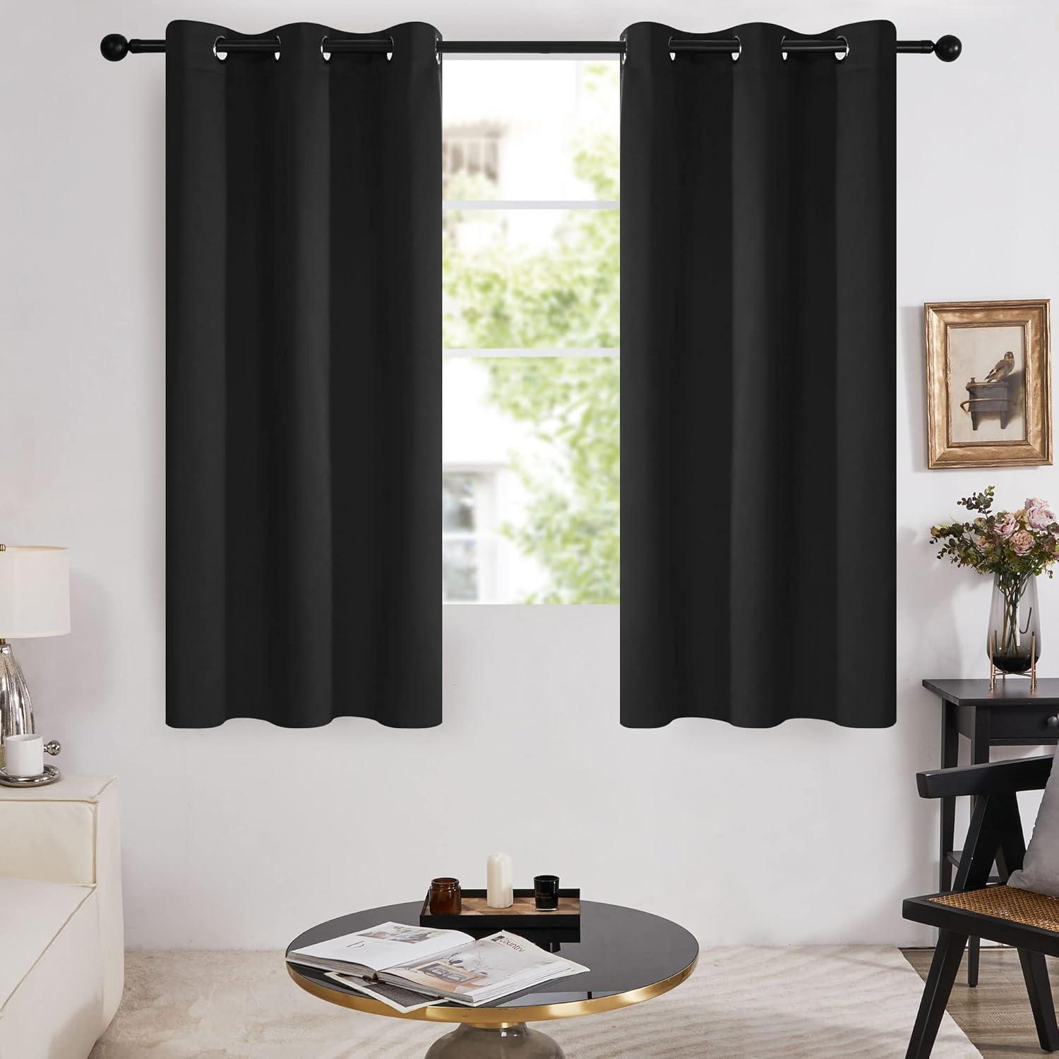 Deconovo Deconovo 100 Percent Blackout with Liner Grommet Curtain Panel Pair (Set of 2)