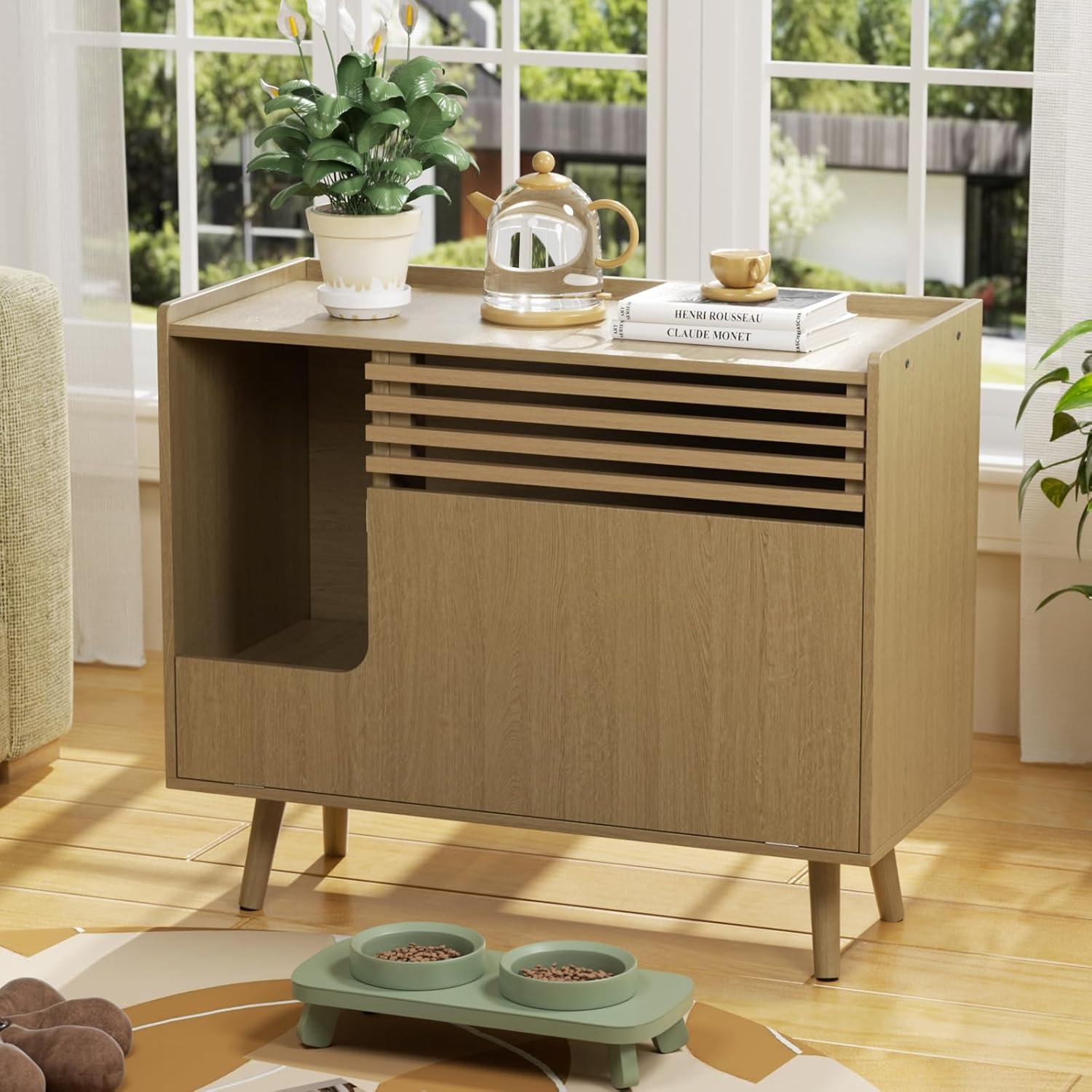 Archie & Oscar™ Cat Litter Box Enclosure With Cat Scratch Pad