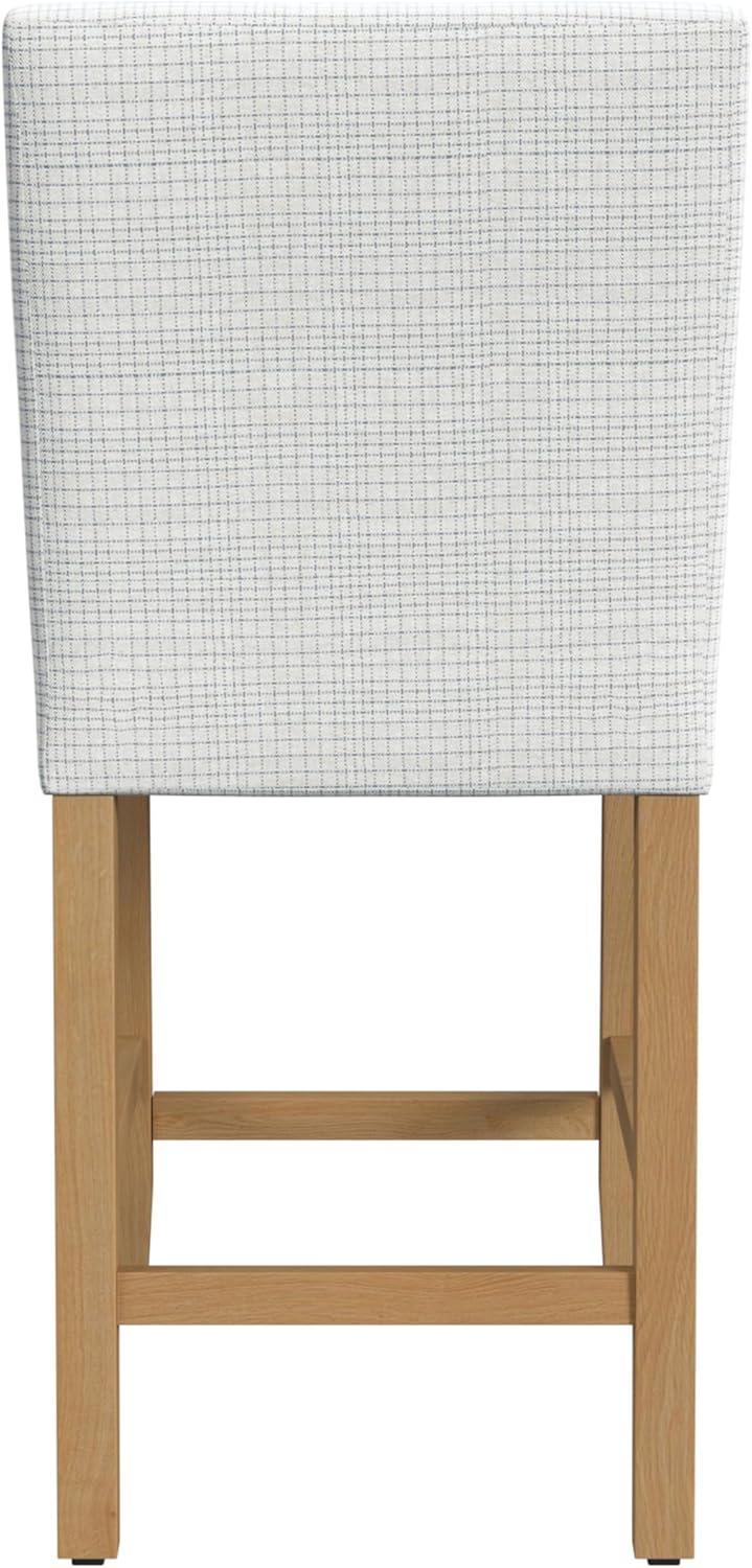 Classic Mini Grid Pattern Upholstered Counter Height Barstool - HomePop