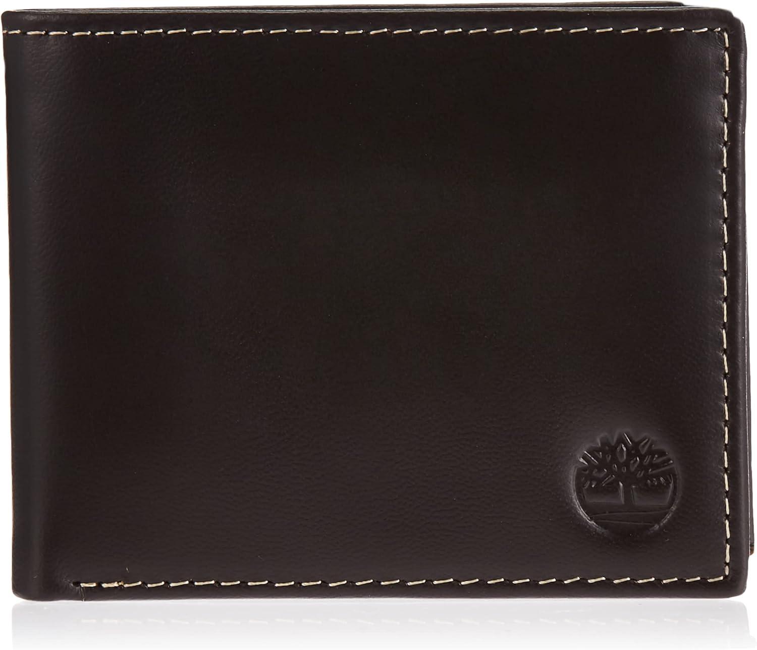 Rugged Brown Leather Slim Bifold Men's Wallet with Flip Pocket