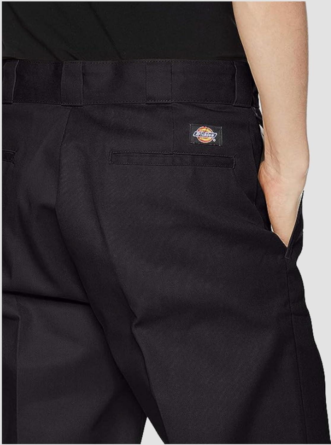 Men's Black High Rise Relaxed Fit Work Pants