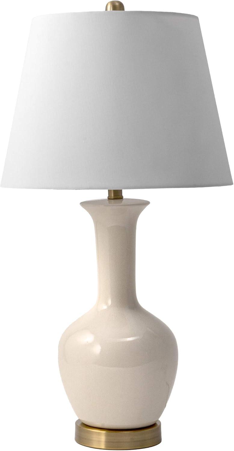 nuLOOM Rockville 27" Ceramic Table Lamp Set, 27" H x 14" W x 14" D (Set of 2), Ivory