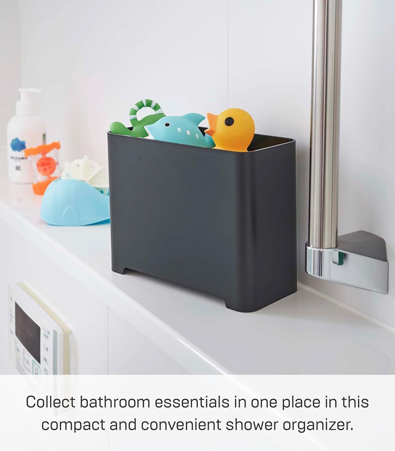 Black Self-Draining Bathroom Organizer for Kids