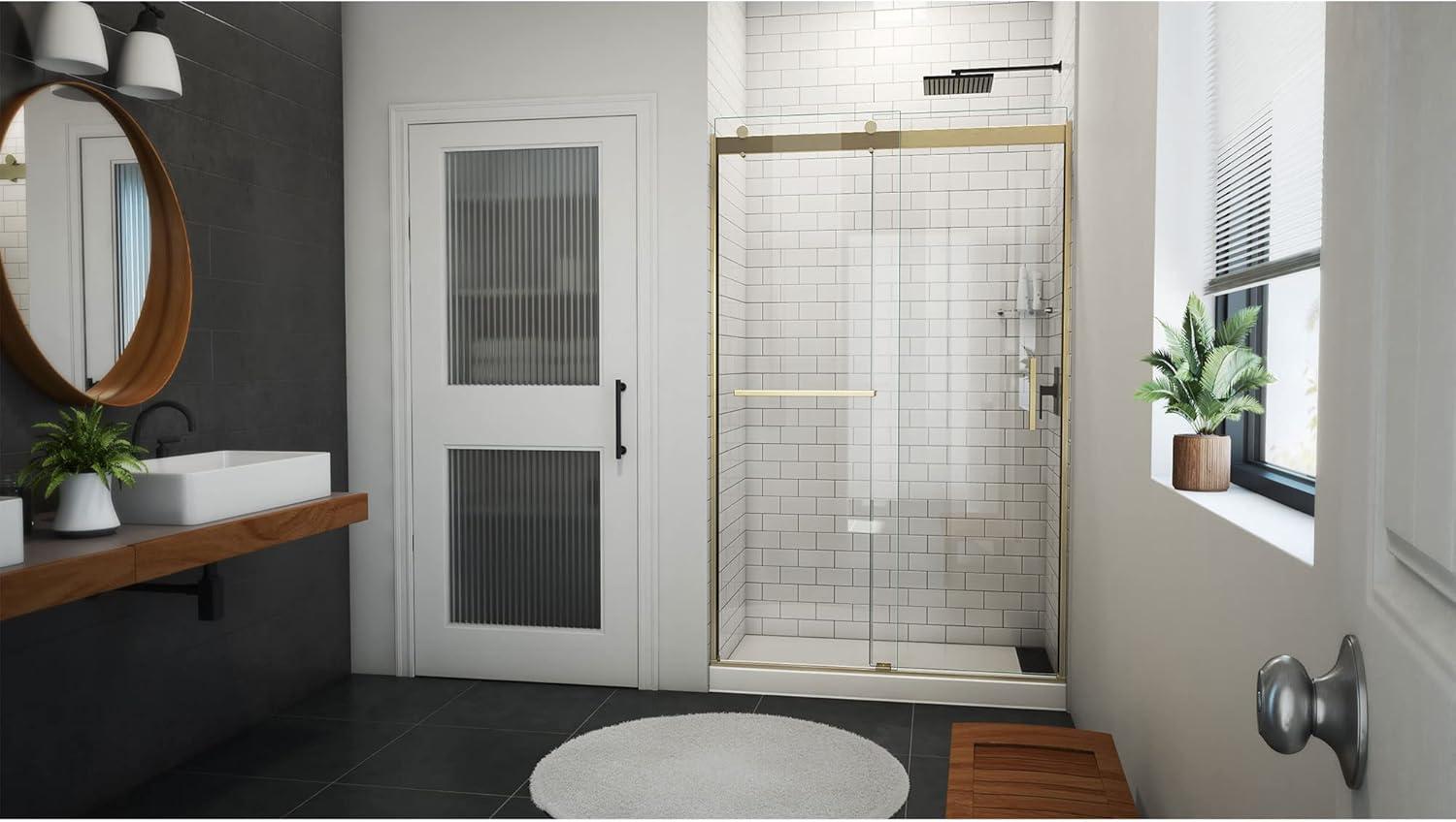 Sapphire-V 44cm W x 76cm H Frameless Tub Door with