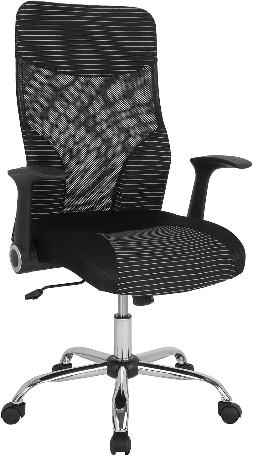 Milford High Back Black and White Mesh Executive Office Chair