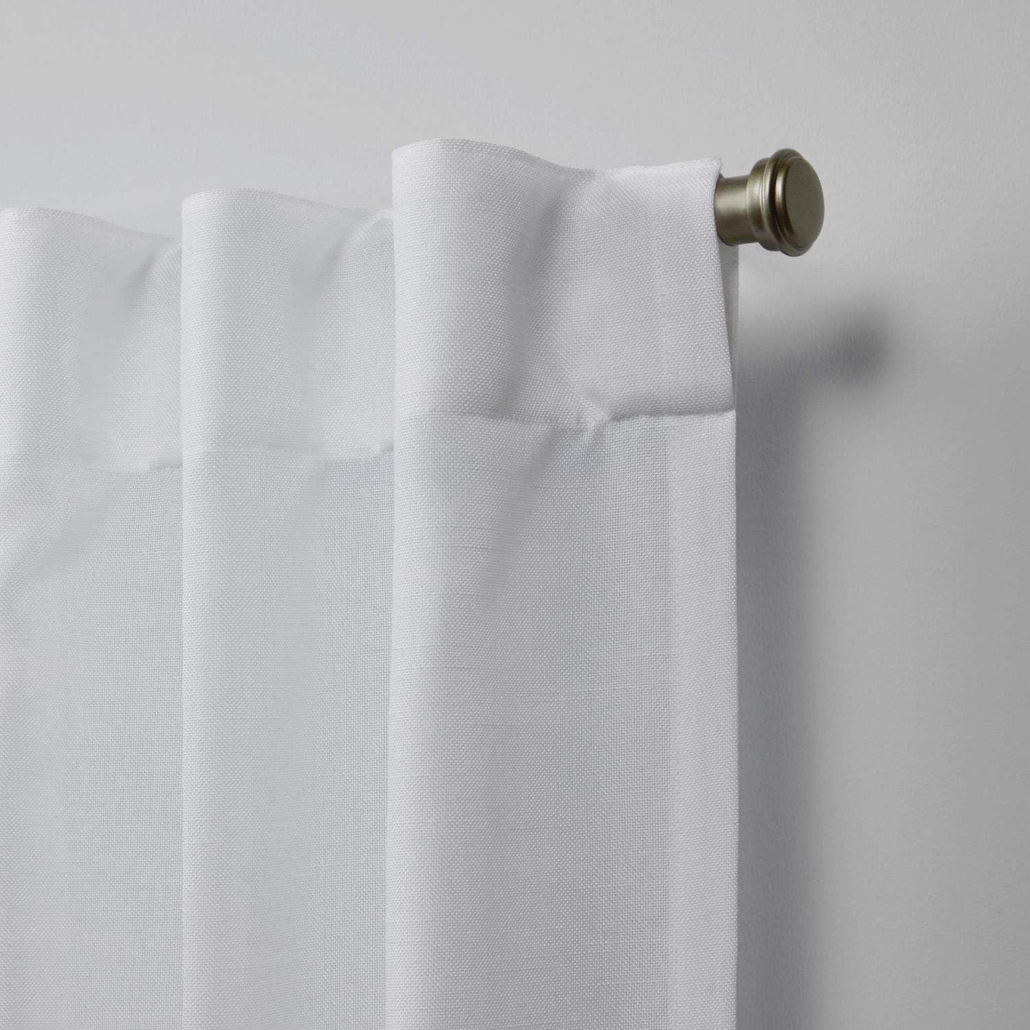 Nicole Miller Faux Linen Slub Textured Hidden Tab/Rod Pocket Top Light Filtering Curtain Panel Pair, 54"x96", Winter