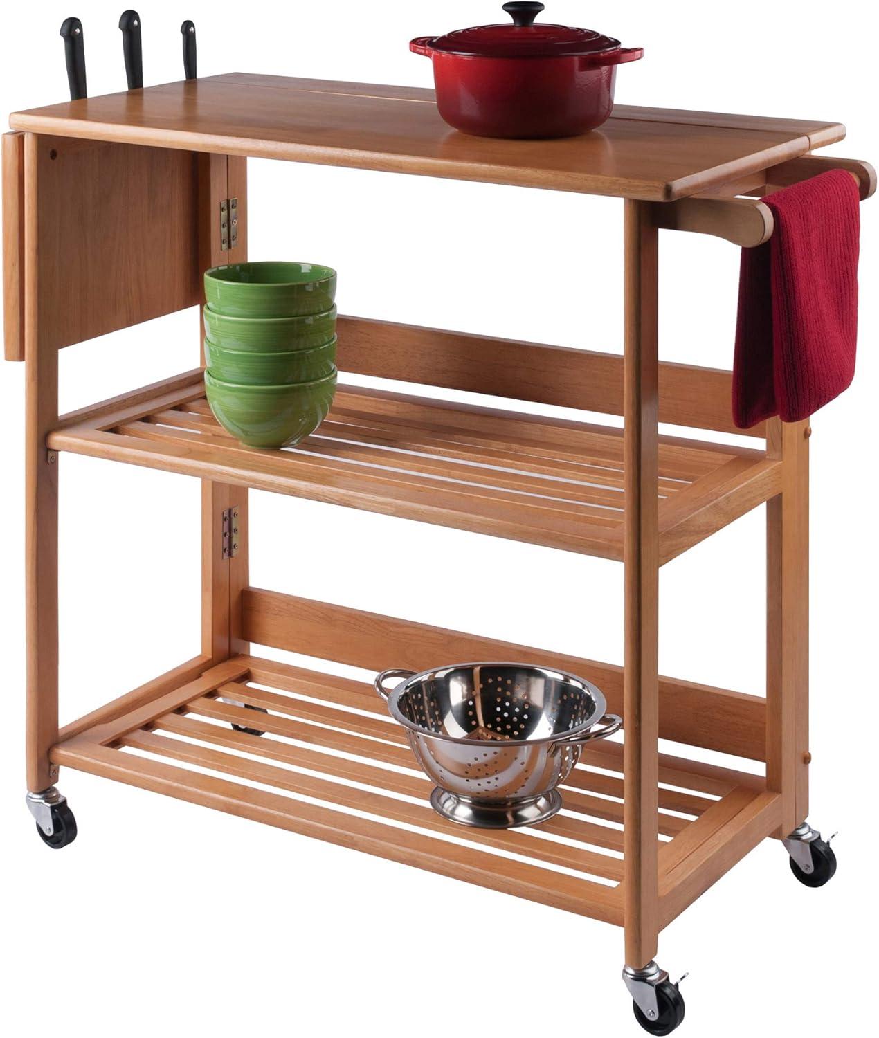 Winsome Radley Kitchen Cart, Light Oak