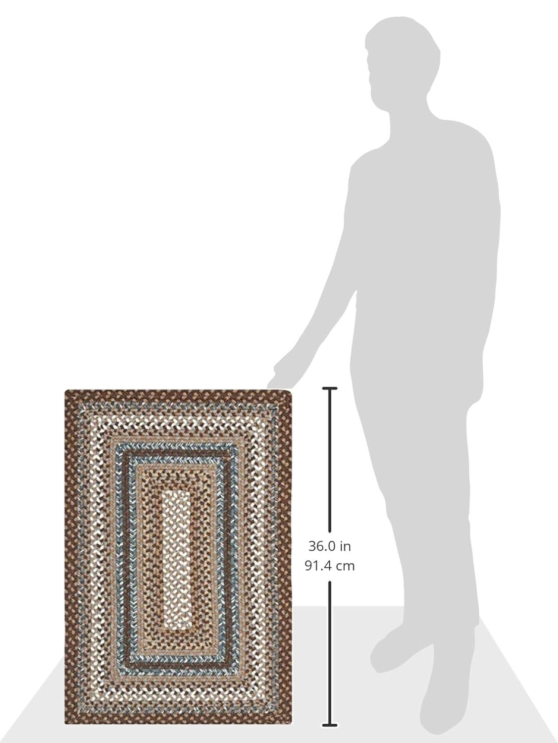 Braided BRD313 Hand Woven Accent Rug - Brown/Multi - 2'x3' - Safavieh.