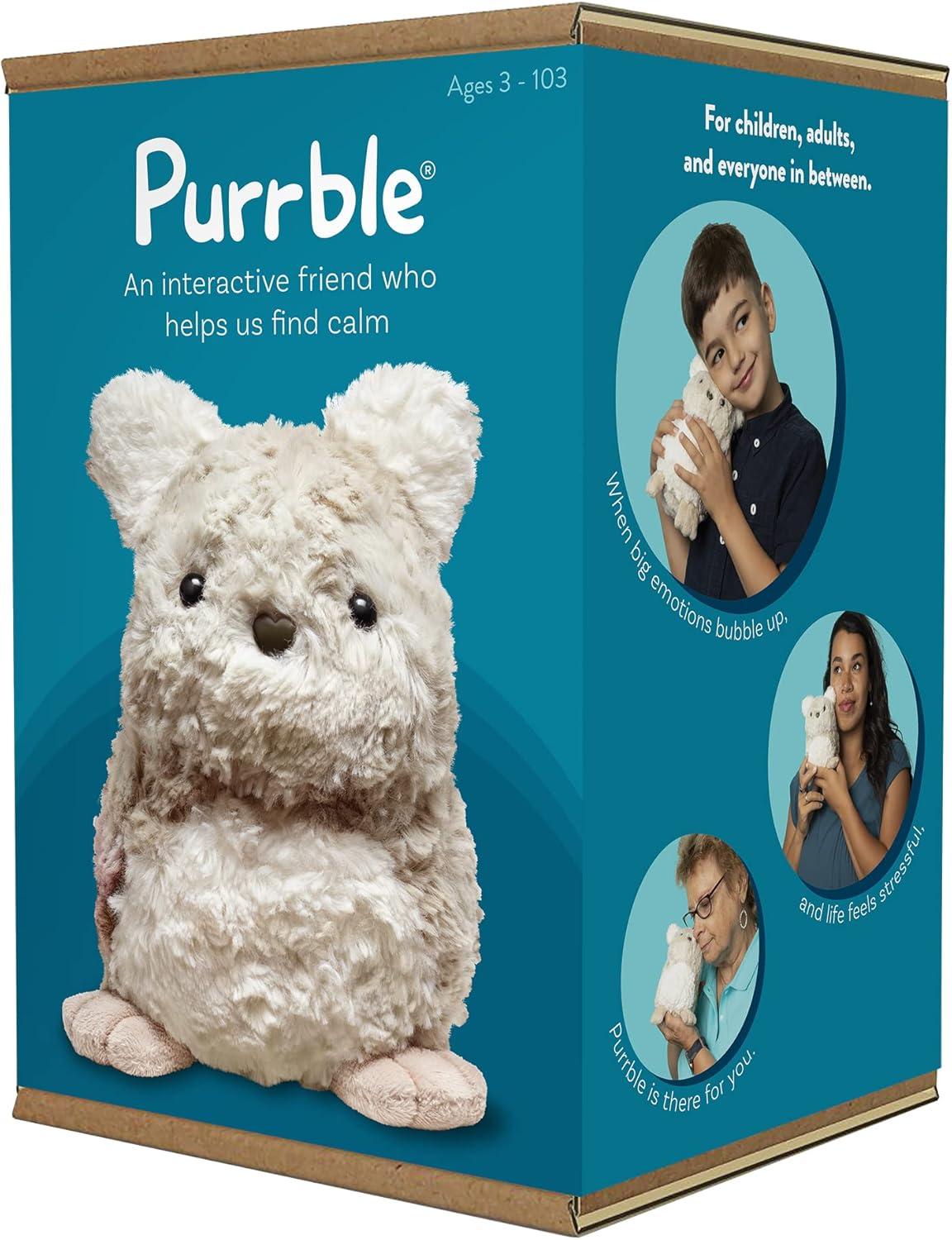 Purrble - Interactive Calming Toy with Heartbeat and Purr For all ages