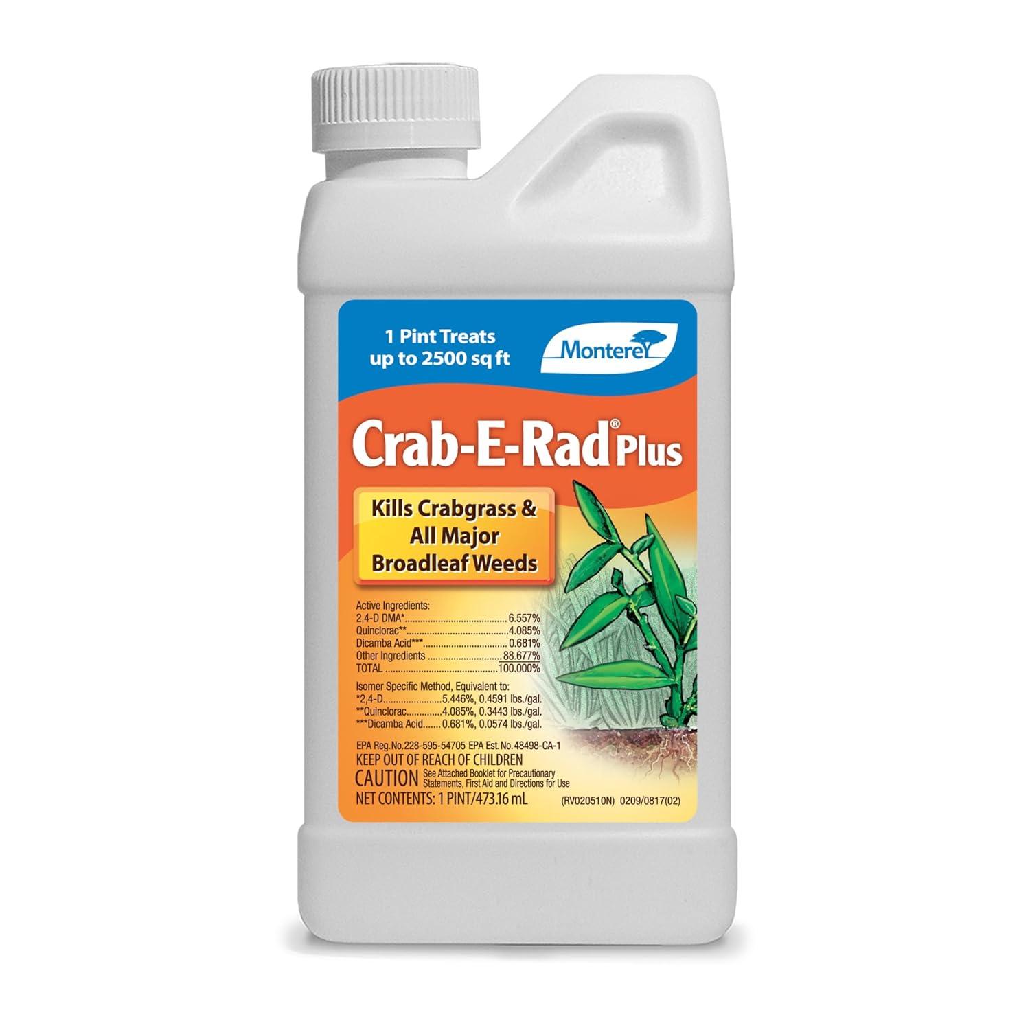 Monterey Crab-E-Rad Plus Crabgrass Killer Liquid Concentrate, 16 Ounces