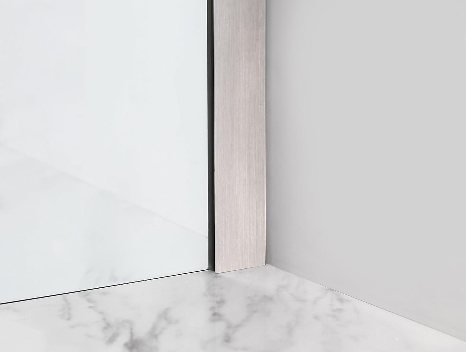 Coraline XL 60" - 64" W x 36" D x 80" H Frameless Rectangle Sliding Shower Enclosure