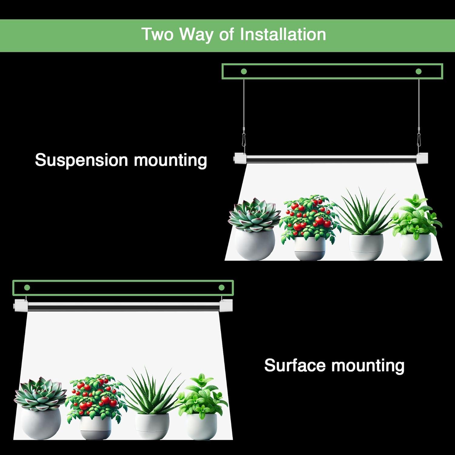 Slim White Plastic LED Grow Light for Indoor Plants