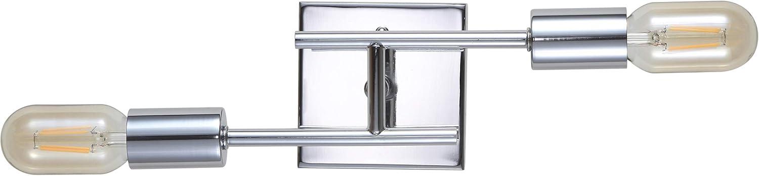 Turing 18.75" Polished Chrome LED Wall Sconce for Modern Homes