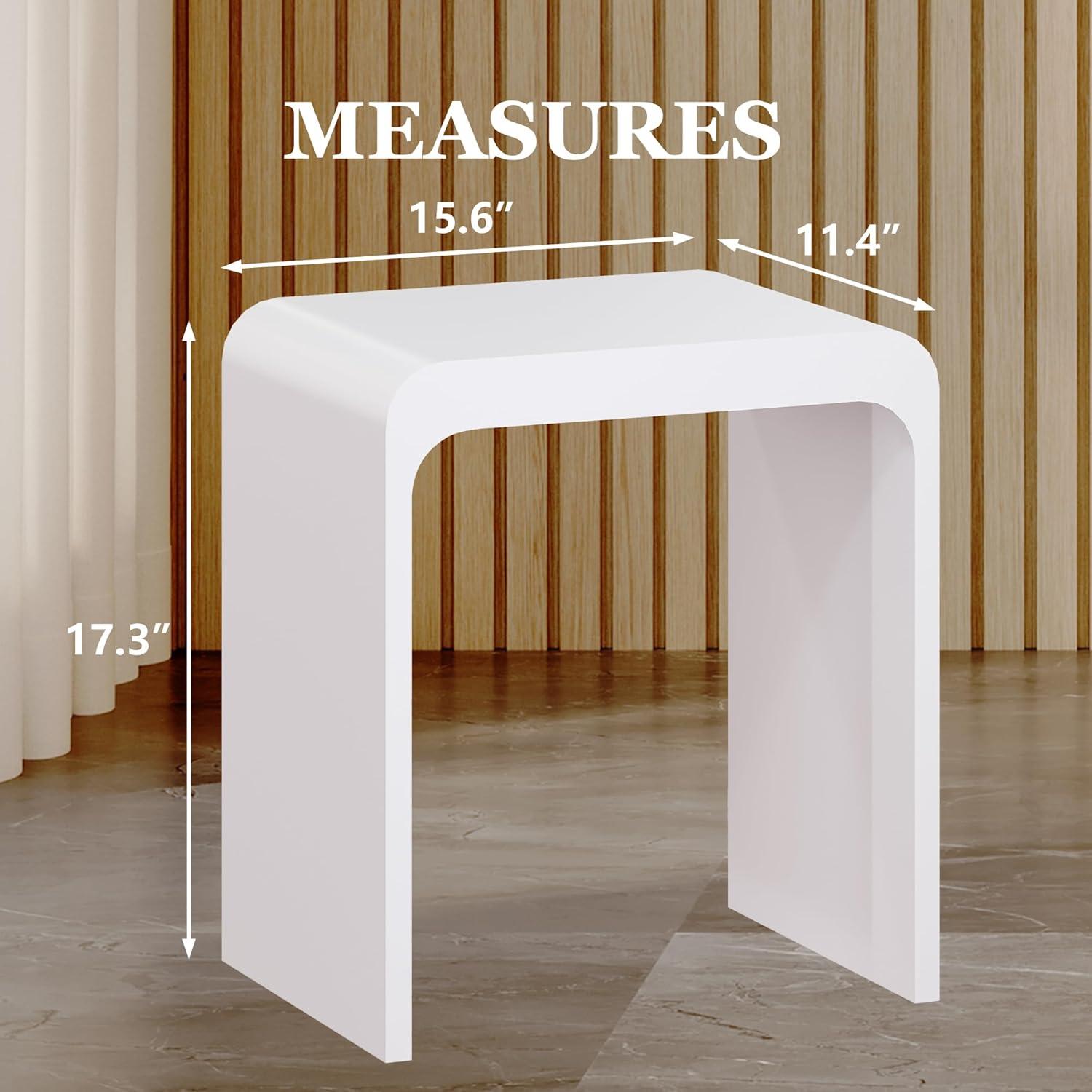 Casainc Riverside Freestanding Solid Surface Bathroom Shower Stool