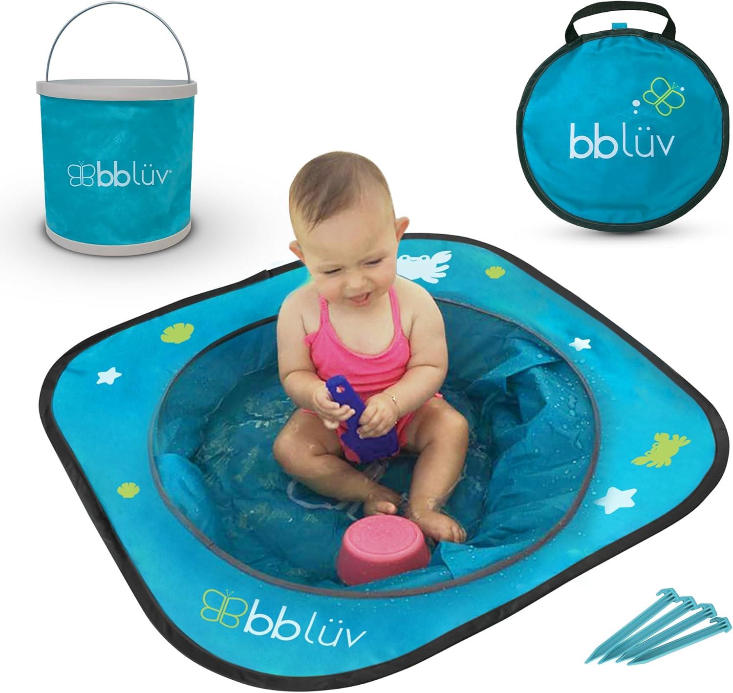 Teal Pop-Up Beach Pool with Waterproof Fabric