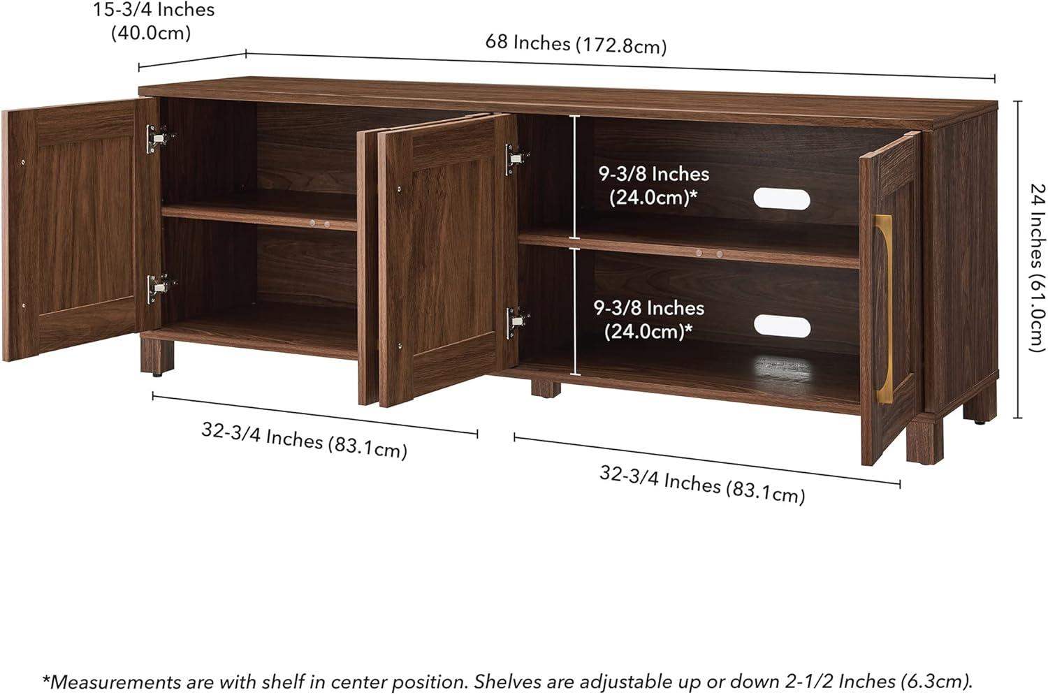 Evelyn&Zoe Chabot Rectangular TV Stand for TV's up to 75", Walnut