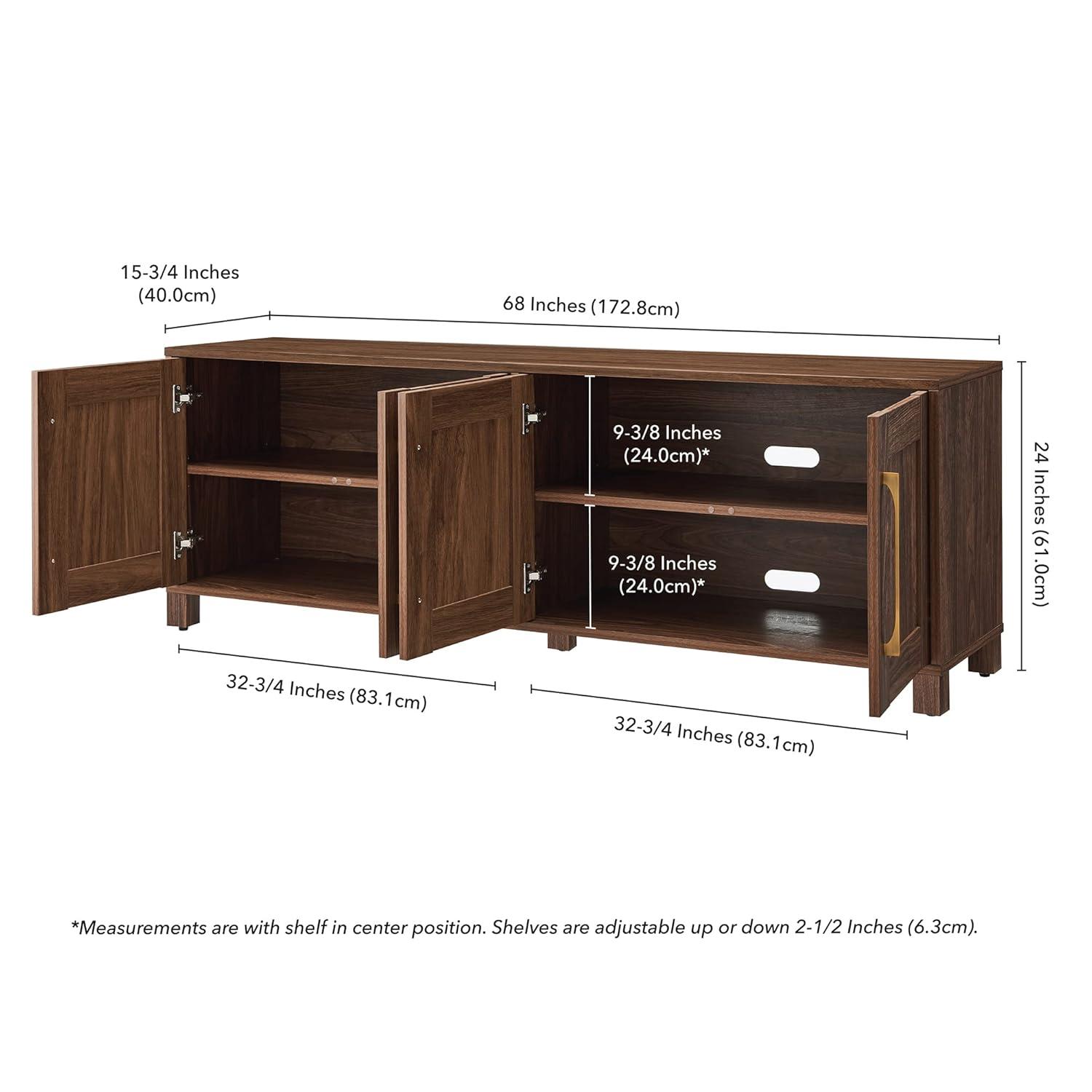 Evelyn&Zoe Chabot Rectangular TV Stand for TV's up to 75", Walnut