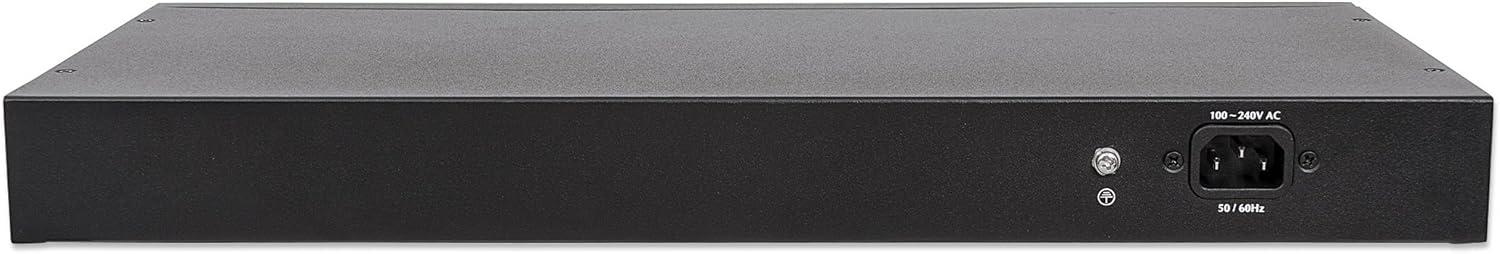 Intellinet 24-Port Web-Managed Gigabit Ethernet Switch with 2 SFP Ports | Fanless | VLAN, SNMP, 802.1X | NDAA