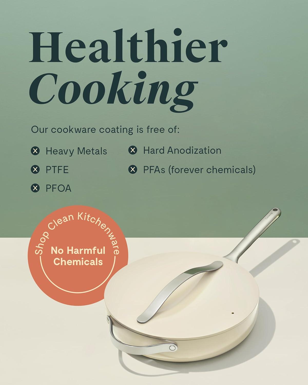 Caraway Sage Green Non-Stick Ceramic Sauté Pan