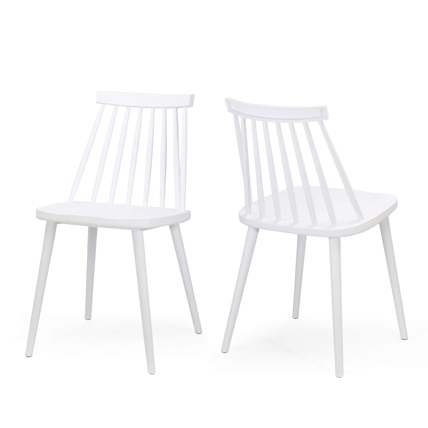 Gracie Oaks Farmhouse Spindle Back Dining Chairs,Set Of 2