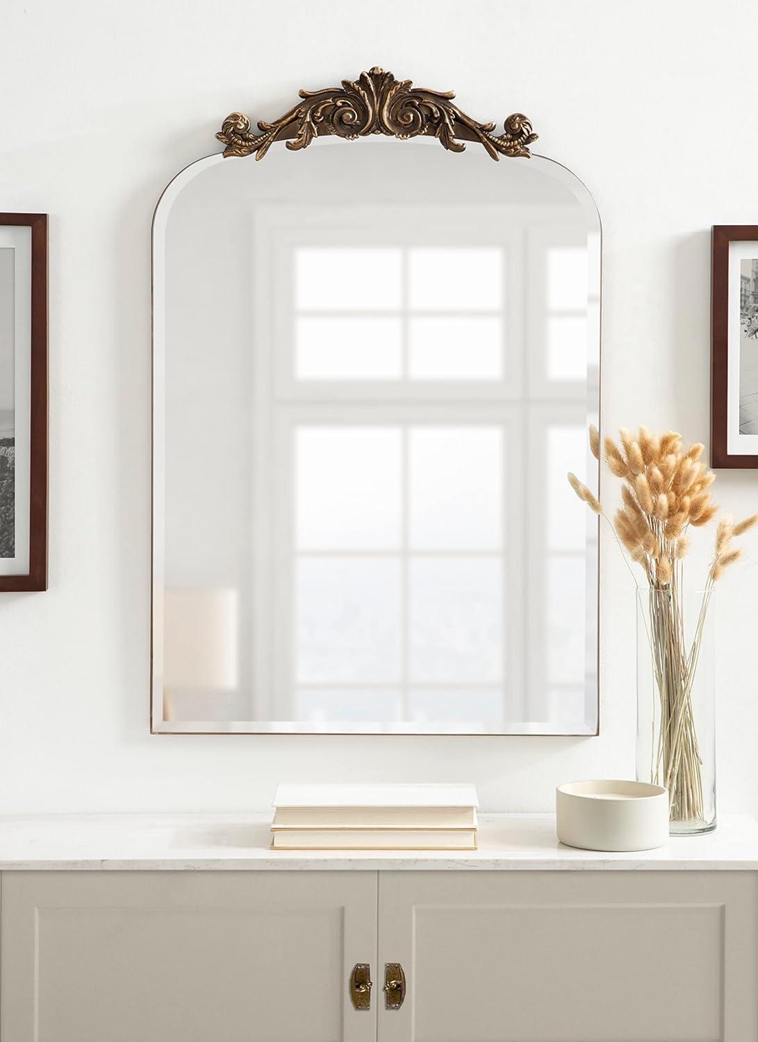 Kate and Laurel Arendahl Beveled Frameless Arch Mirror