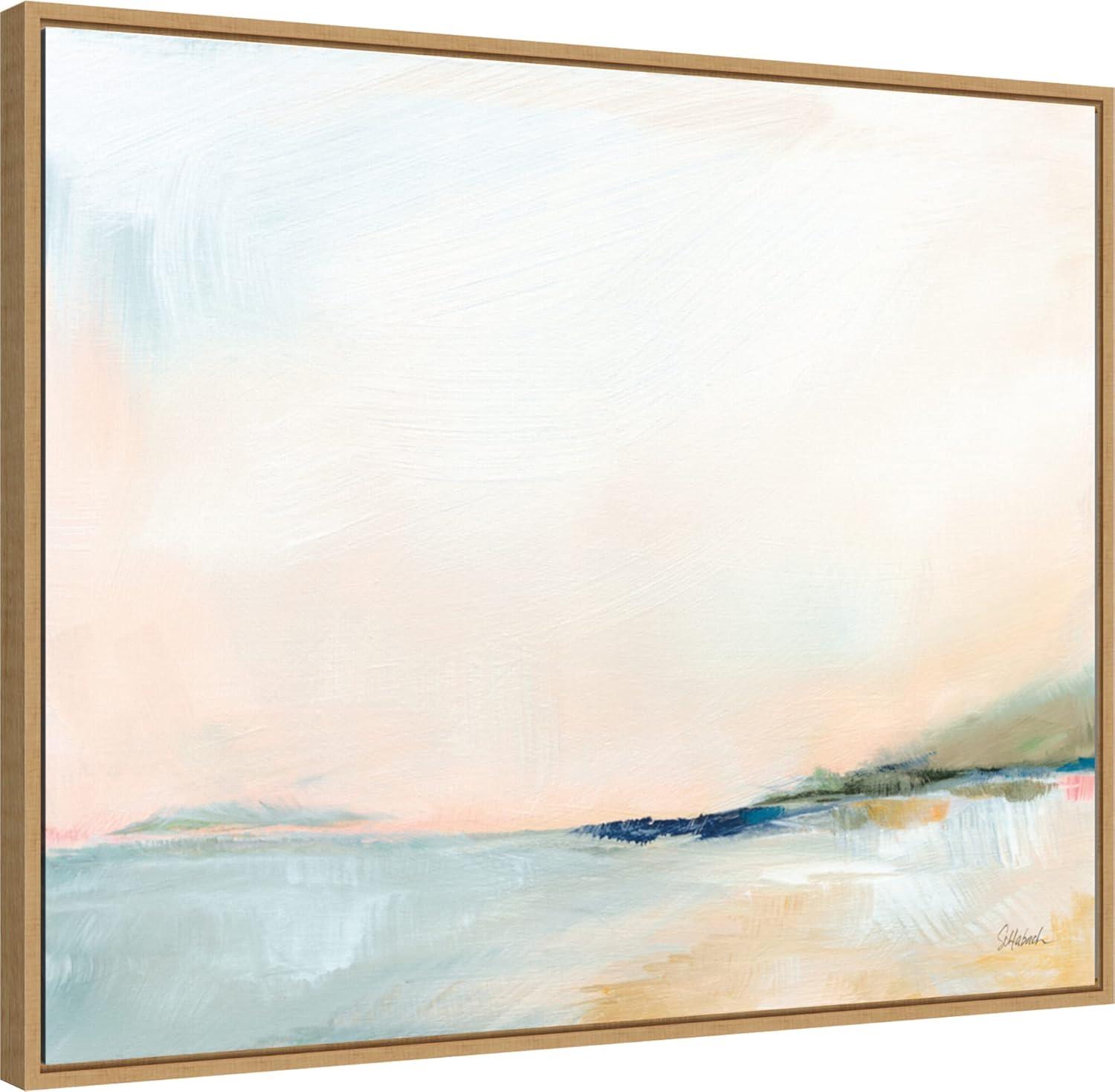 Amanti Art 28"x23" Open Sky Over Water by Sue Schlabach Framed Wall Art Print: Serene Seascape Canvas