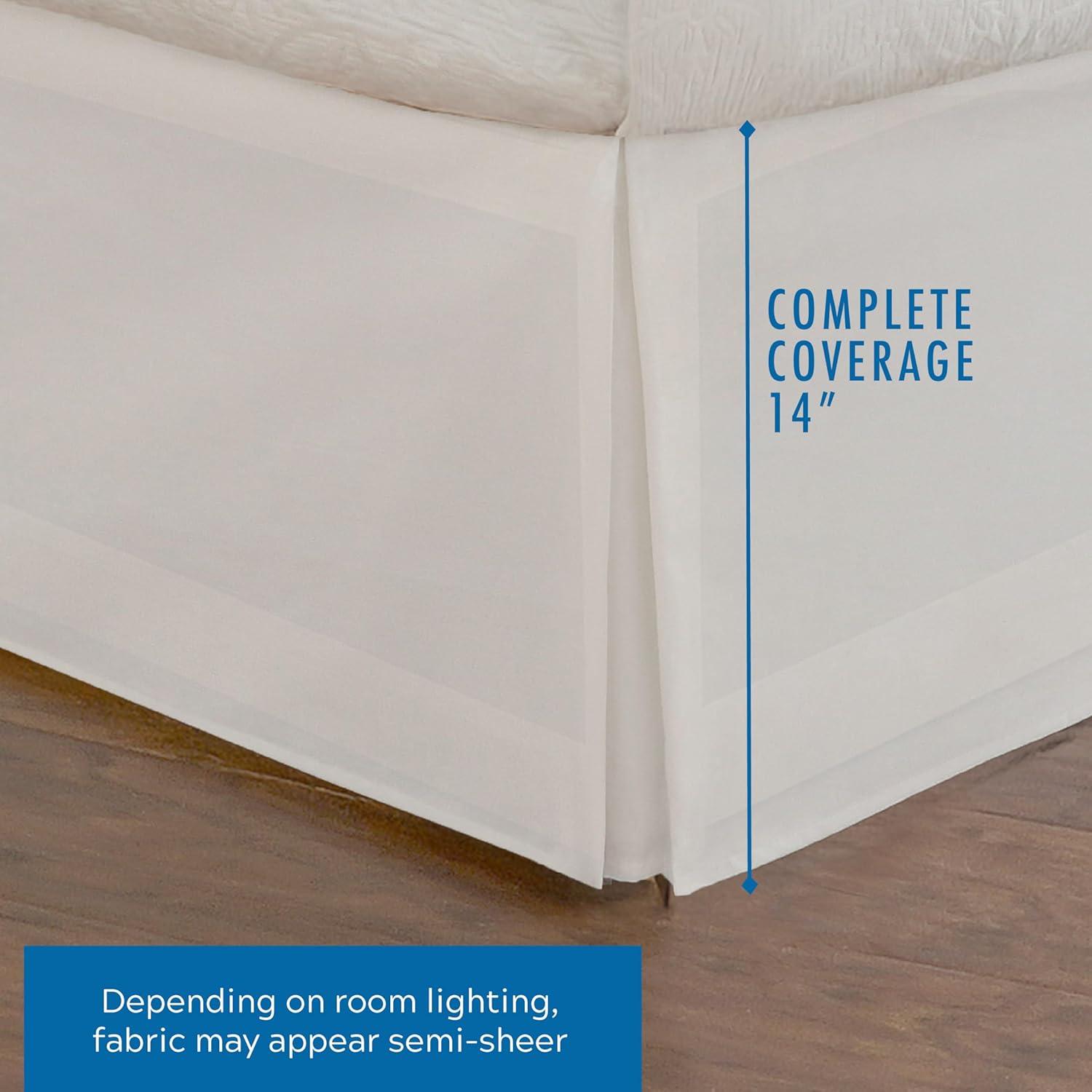 Fresh Ideas Fresh Ideas Tailored Poplin Bed Skirt, 14" Drop Length