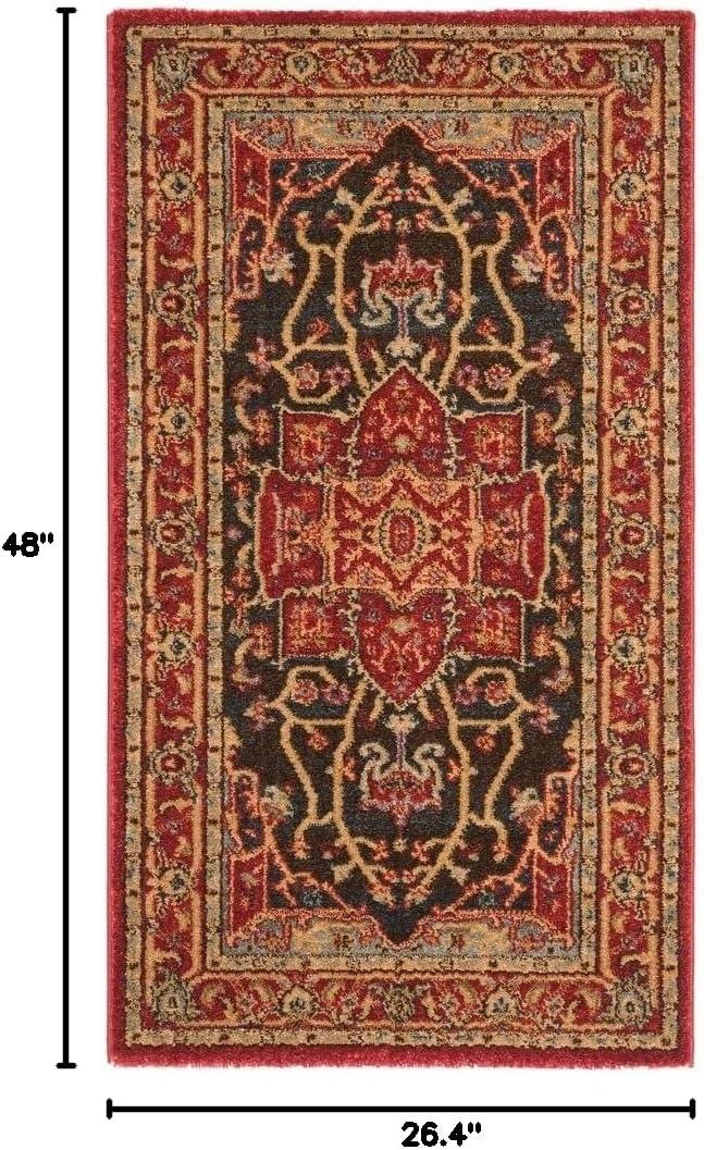 Mahal MAH625 Power Loomed Indoor Accent Rug - Red/Red - 2'2"x4' - Safavieh.
