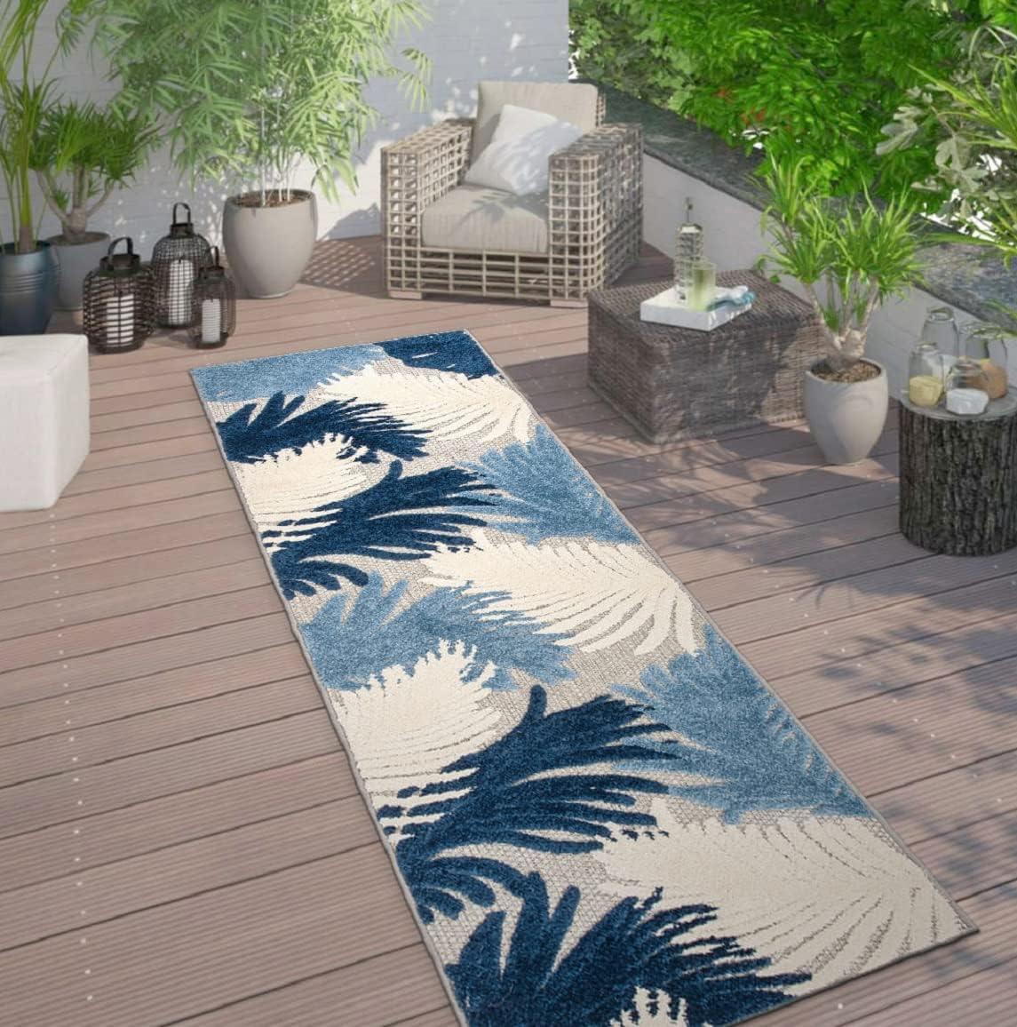 World Rug Gallery Tropical Floral Indoor/Outdoor Area Rug