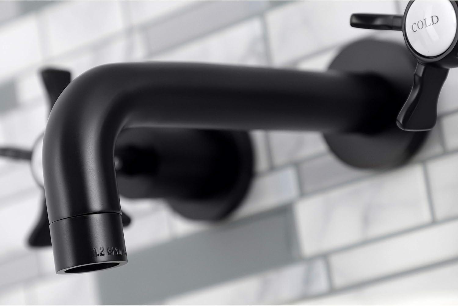 Kingston Brass Hamilton Two-Handle 3-Hole Wall Mount Bathroom Faucet