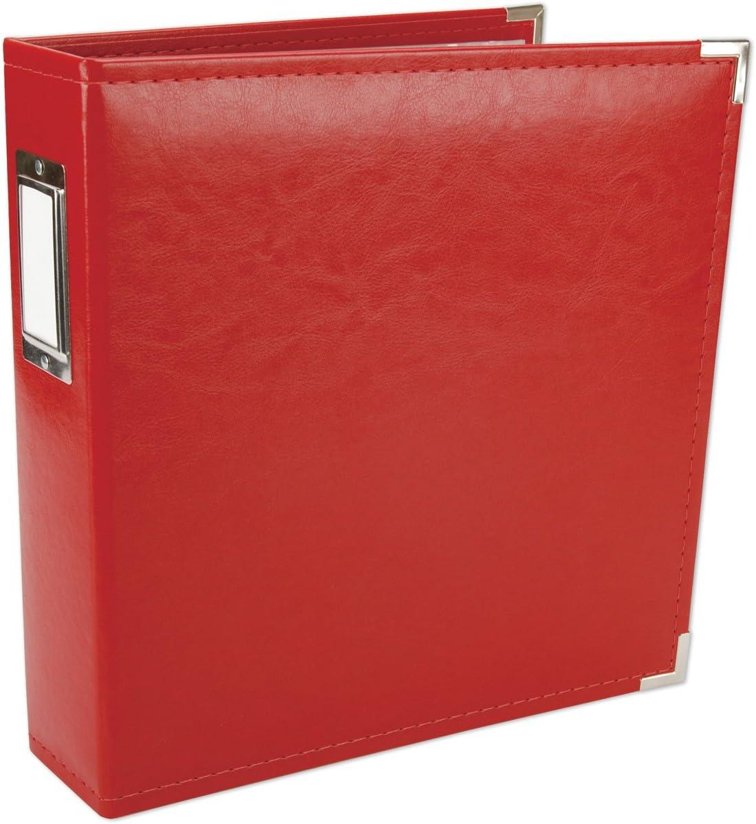 We R Classic Leather D-Ring Album 8.5"X11"-Real Red