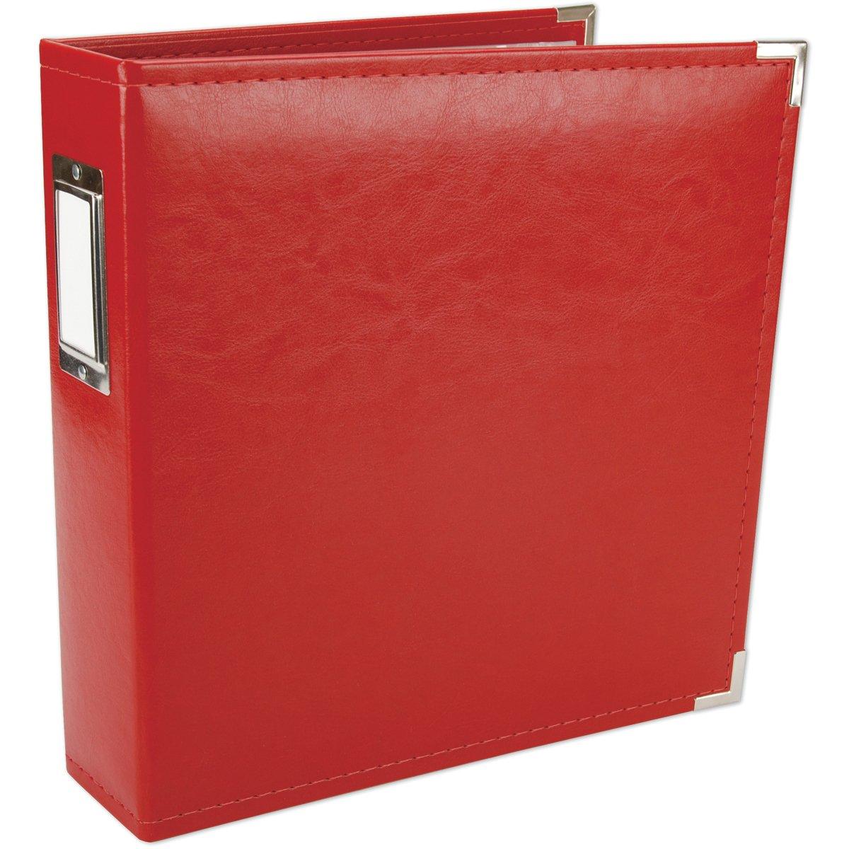 We R Classic Leather D-Ring Album 8.5"X11"-Real Red