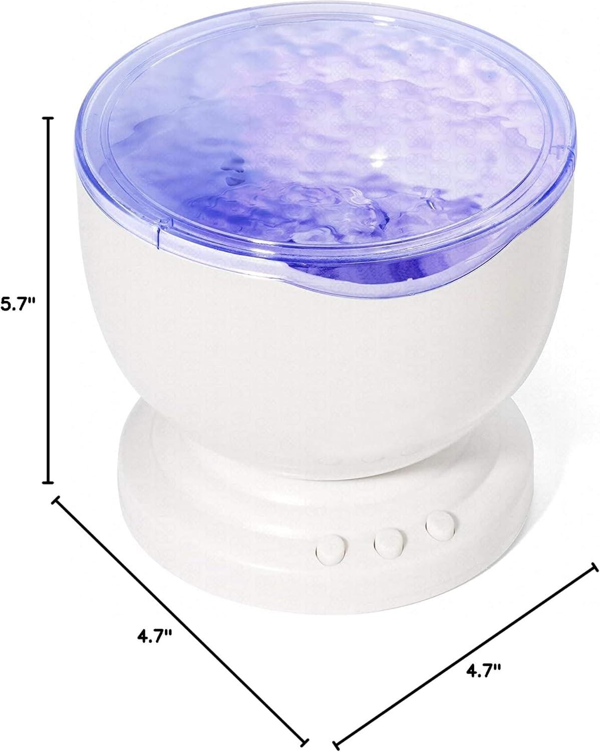 Ocean Wave Night Light Projector, Projection LED Night Light Lamp with Speaker, Relaxing Light Show for Baby Kids and Adults, Mood Light for Baby Nursery Bedroom Living Room