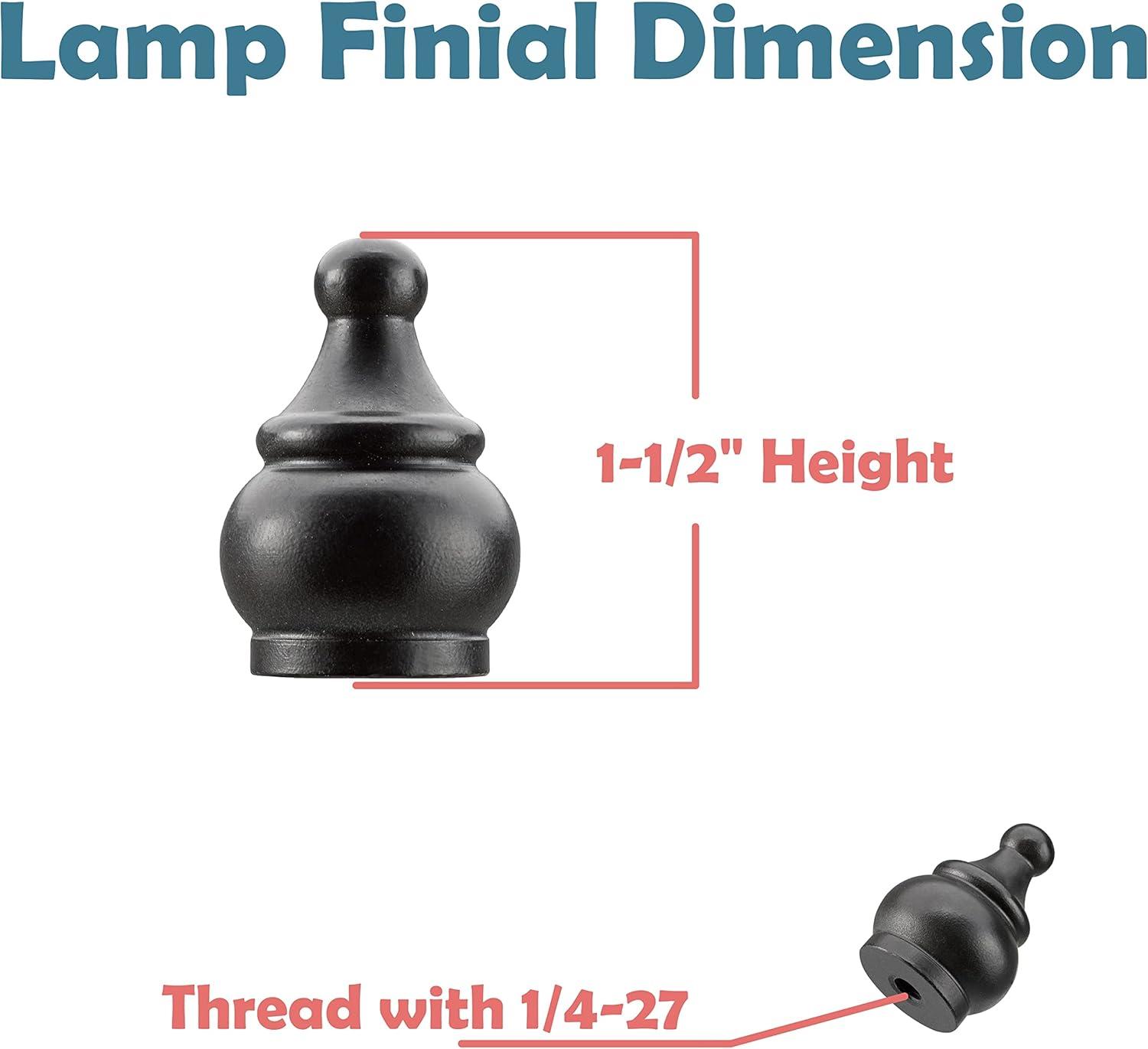 Aspen Creative 24017-31 Steel Lamp Finial in Oil Rubbed Bronze Finish, 1-1/2" Tall (1 Pack)