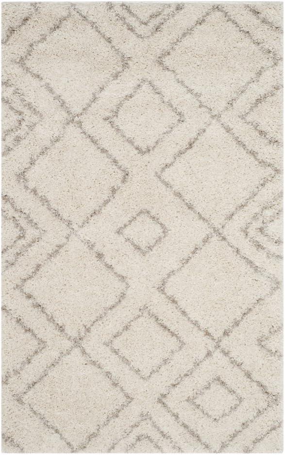 Arizona Shag ASG744 Power Loomed Indoor Area Rug - Ivory/Beige - 6'7"x6'7" - Safavieh