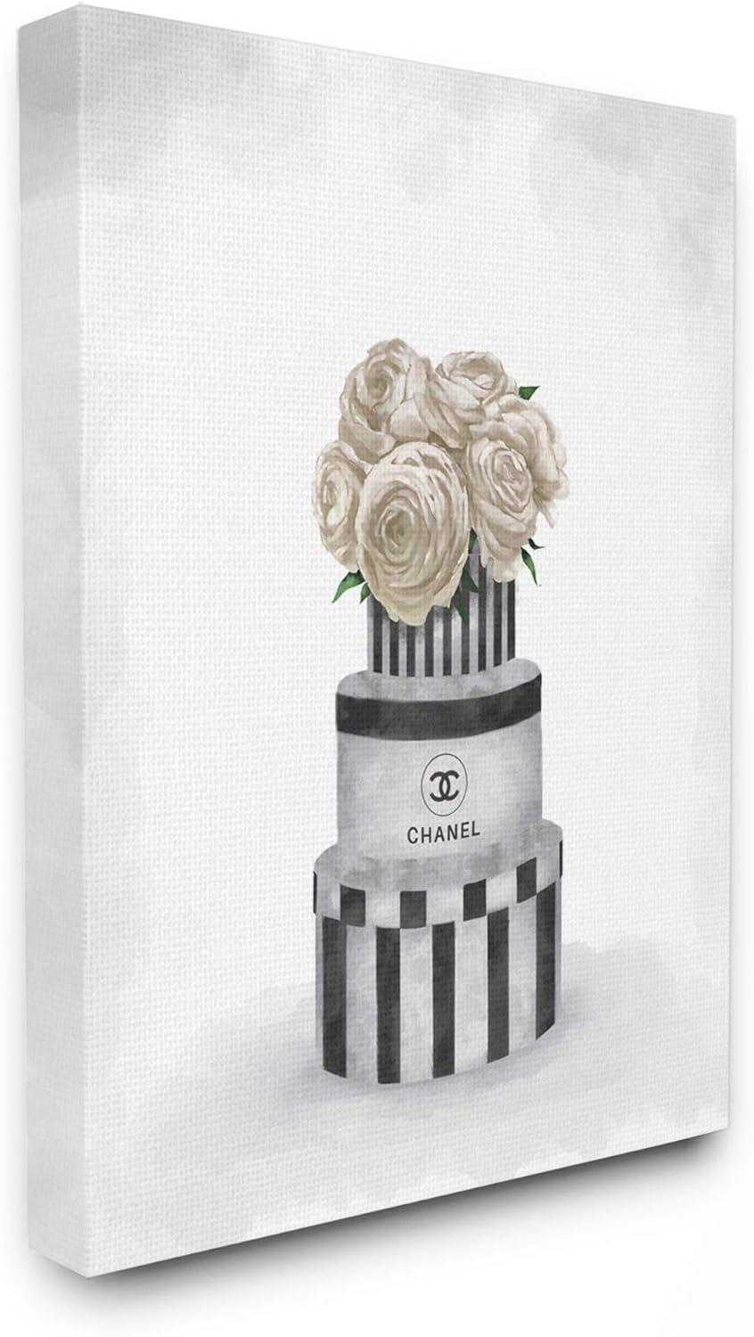 " Fashion Flower Box Stack Neutral Grey Painting "