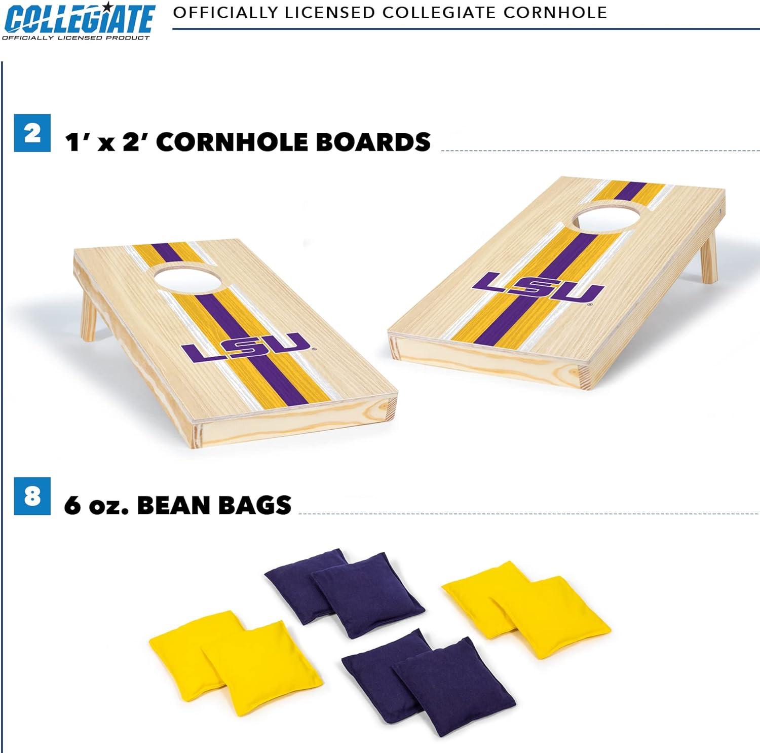 NCAA LSU Tigers 1'x2' Wood Cornhole Set