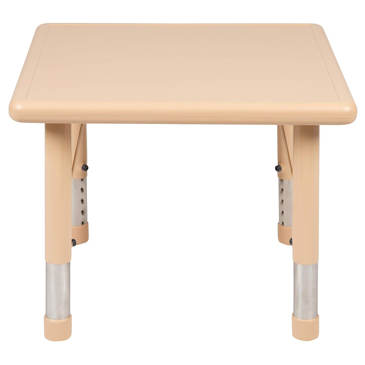 Green Adjustable Height Square Plastic Activity Table