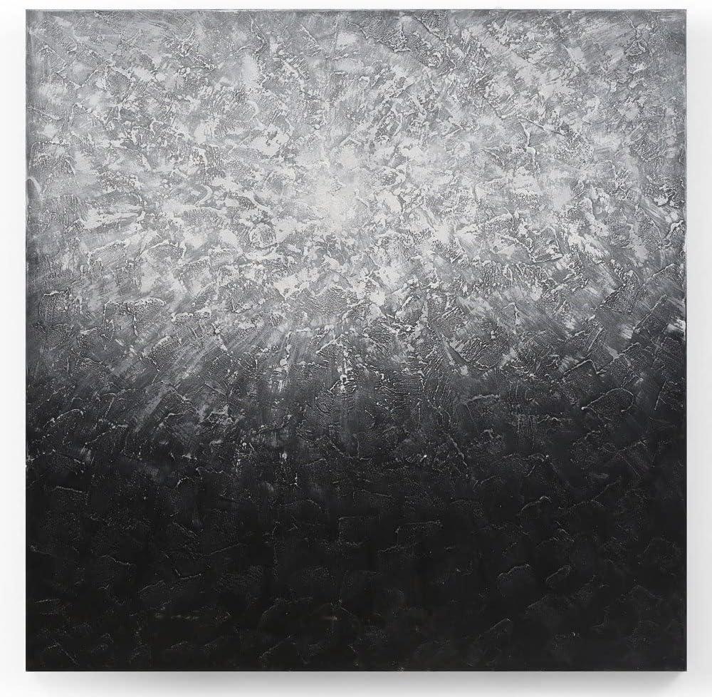ZURI Lunar Tranquillity Modern Hand Painted Canvas Abstract Art - 60" x 60"