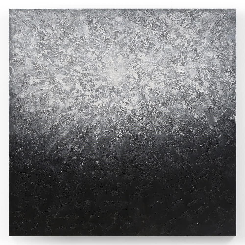 ZURI Lunar Tranquillity Modern Hand Painted Canvas Abstract Art - 60" x 60"