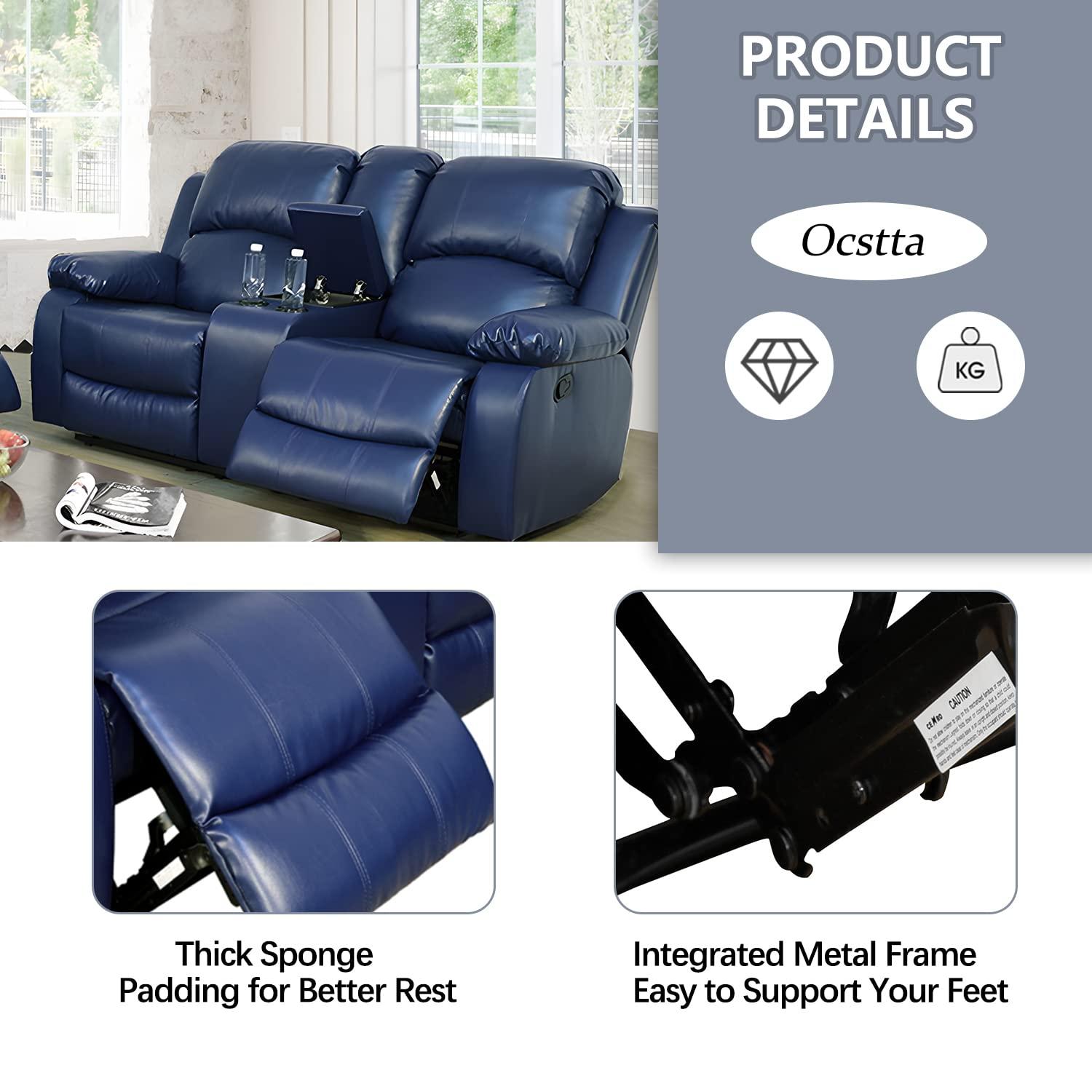 Wade Logan® Branscome 3 Piece Vegan Leather Manual Reclining Living Room Sofa Set