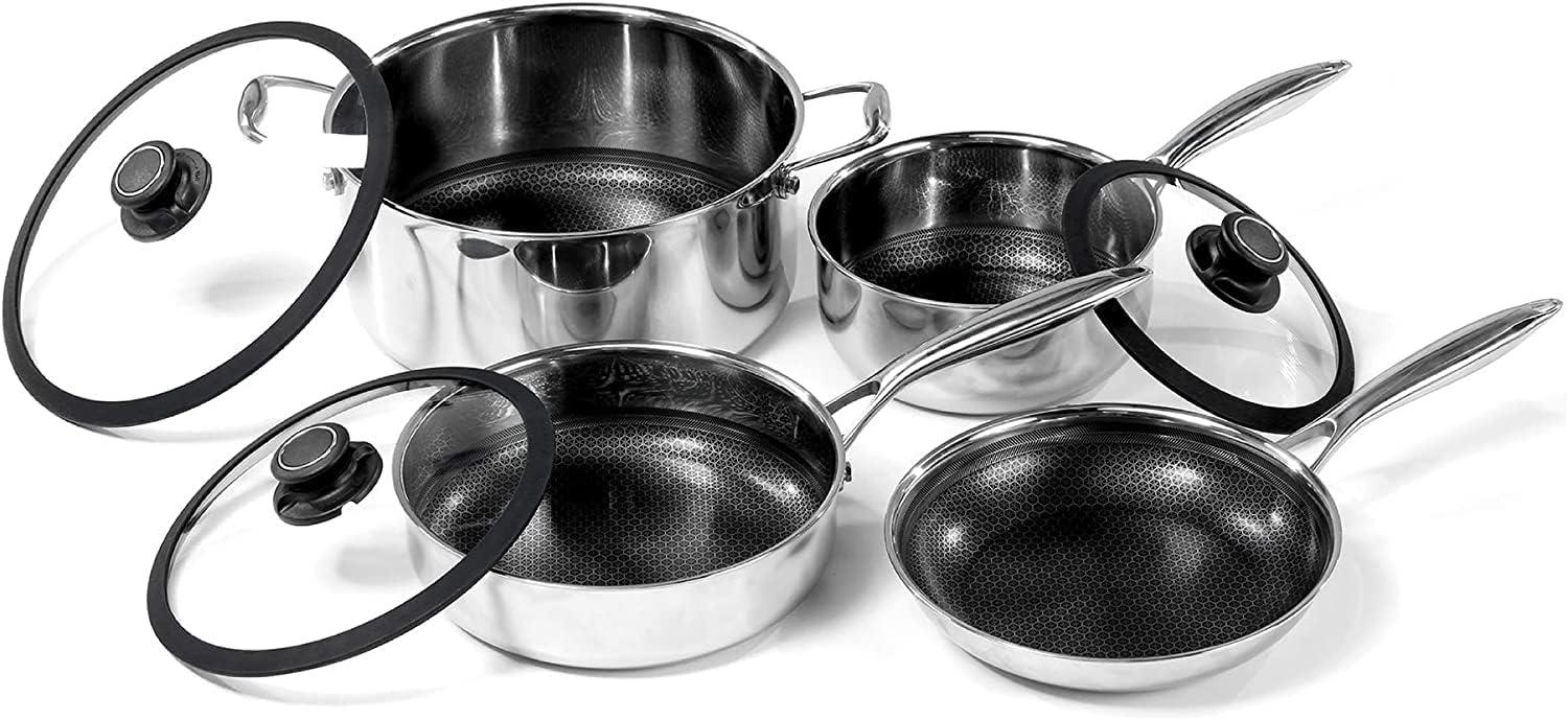 Frieling Black Cube, 7 pc. Cookware Set, Stainless steel/quick release