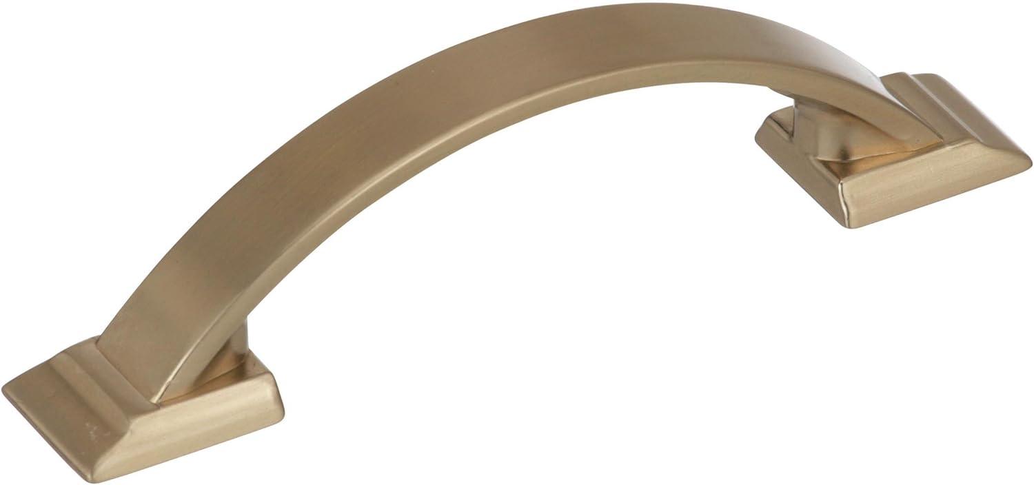 Amerock Candler 3 inch (76mm) Center-to-Center Golden Champagne Cabinet Pull