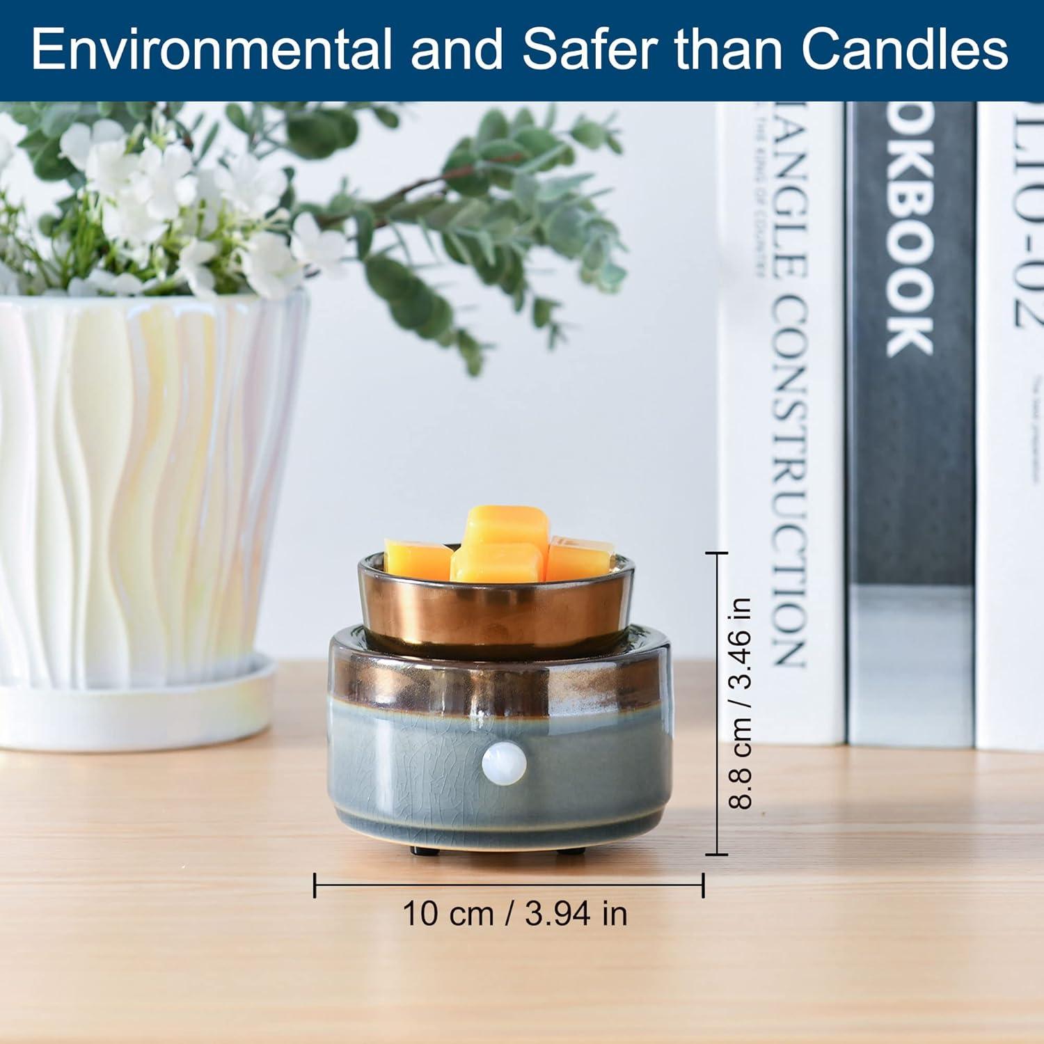 kobodon Ceramic Candle Wax Warmer,Home Fragrance Diffuser, Wax Melter Fragrances Candles Oils, Fragrance Warmer Candles or Wax Melts as Gifts for Mom Grandma Women