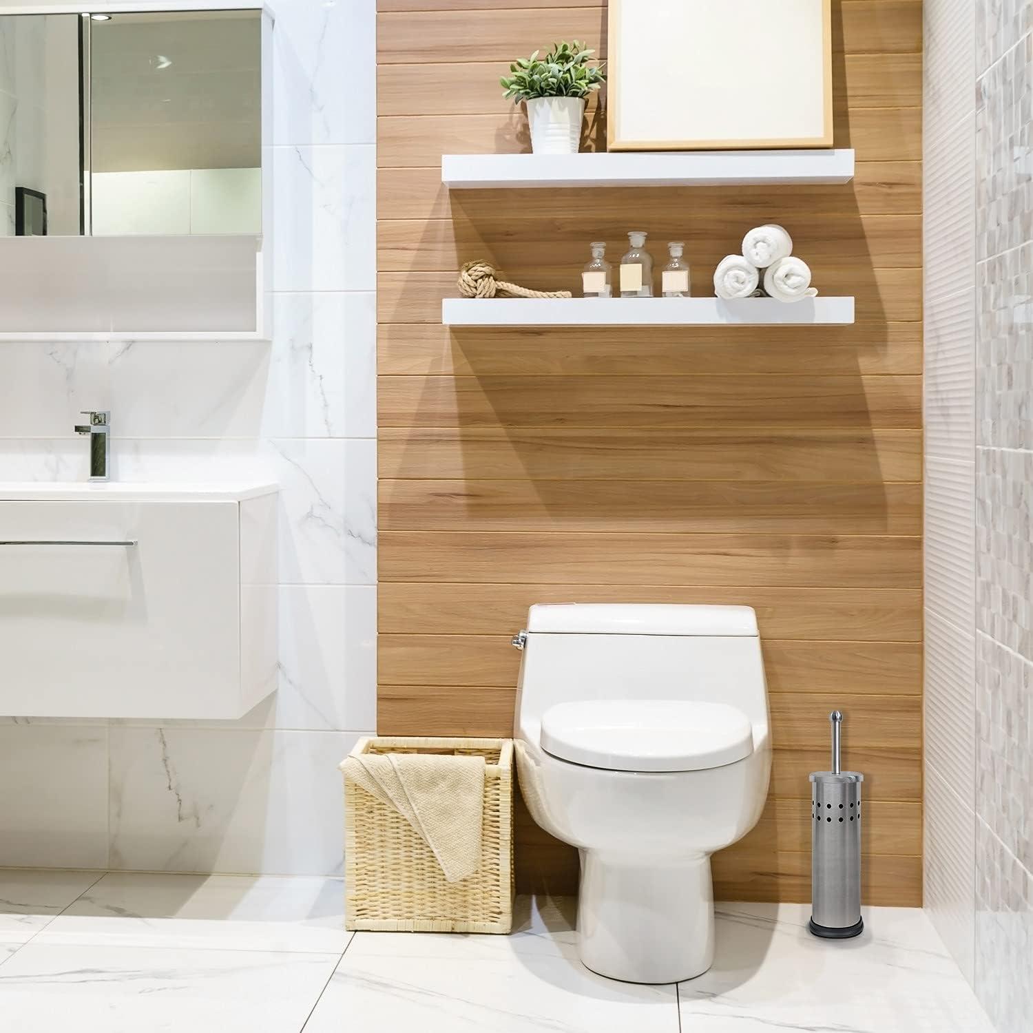 Blue Donuts Blue Donuts Metal Toilet Brush And Holder